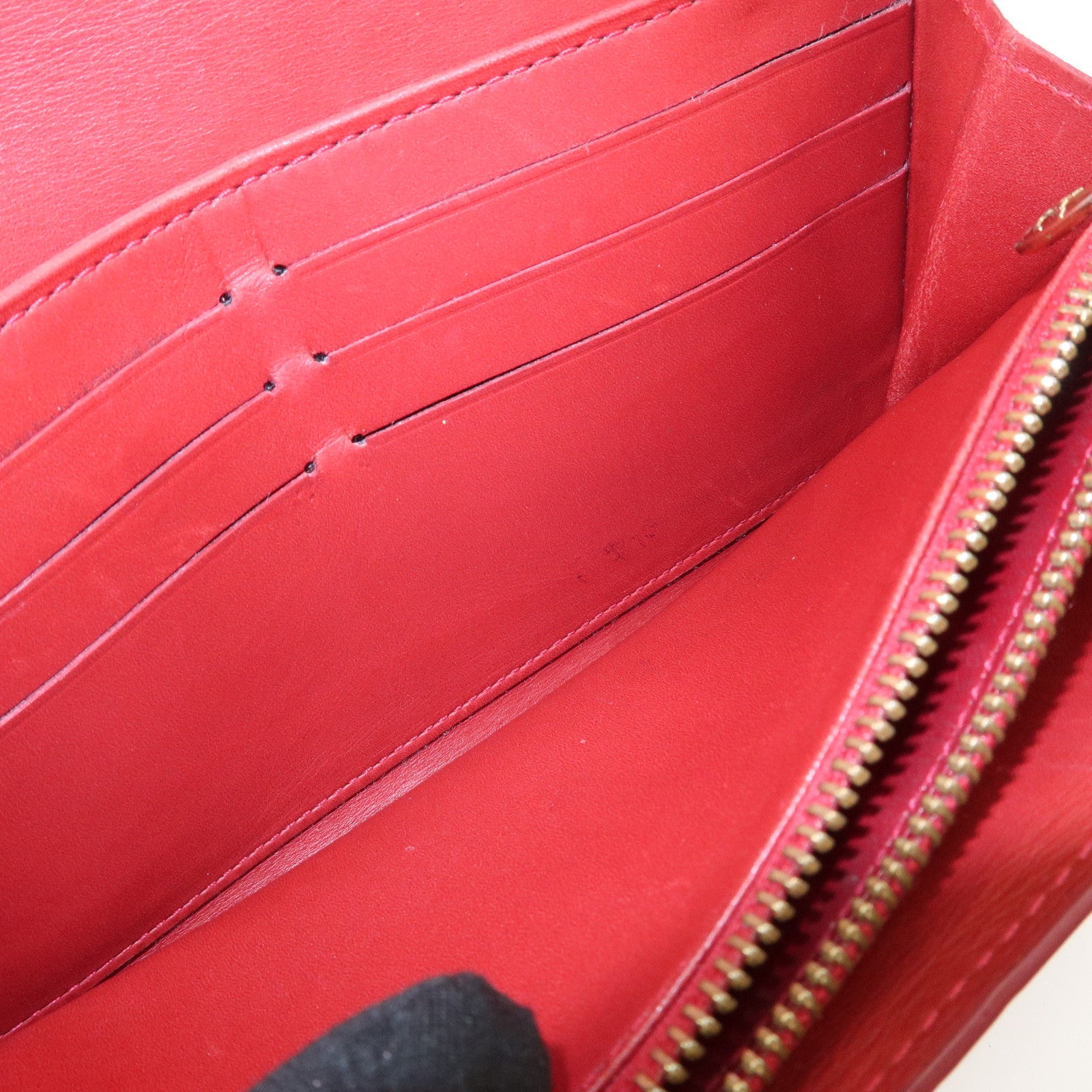 Louis Vuitton Monogram Vernis Set of 2 Long Wallet Red Pink Used