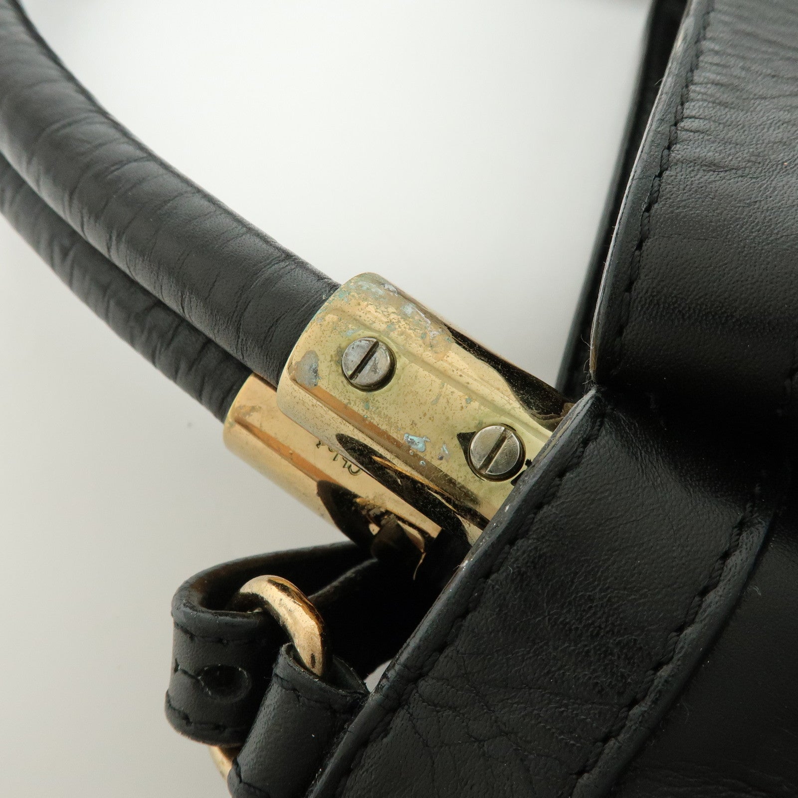 Chloe Victoria Leather 2Way Bag Shoulder Bag Black