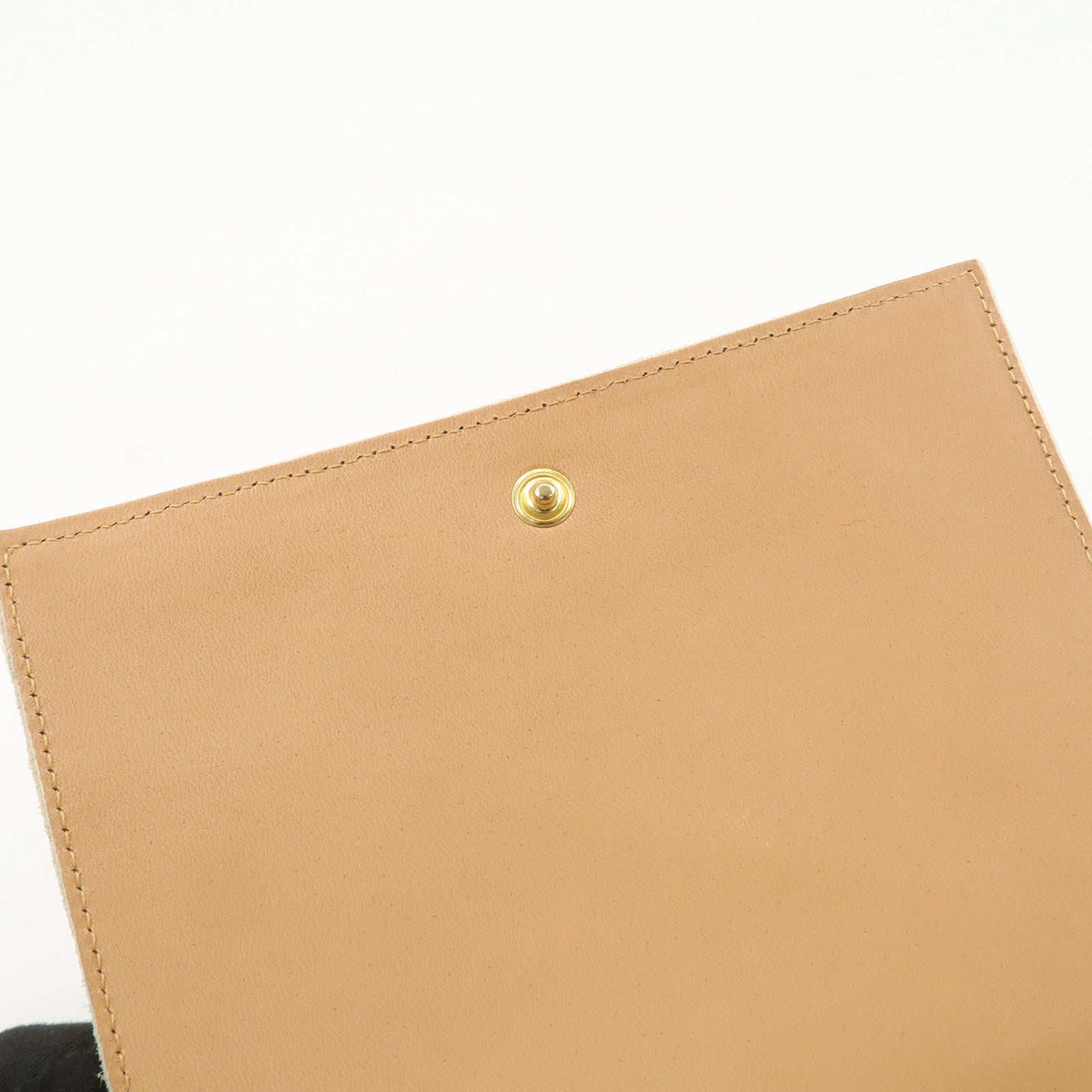 CELINE C Macadam Suede Shoulder Bag Crossbody Bag Ivory