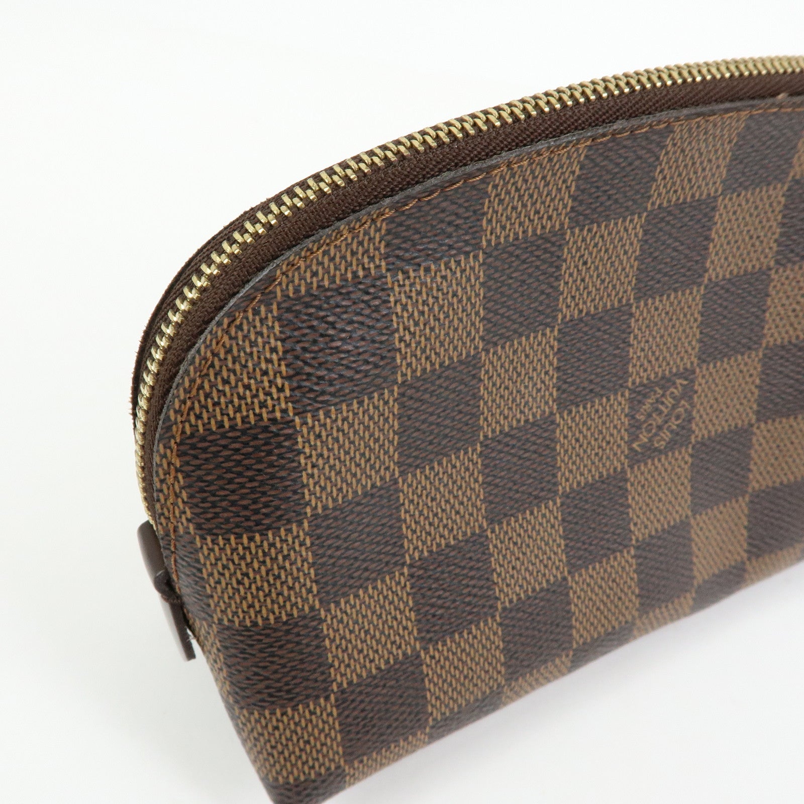 Louis Vuitton Damier Pochette Cosmetic PM Pouch Brown N47516