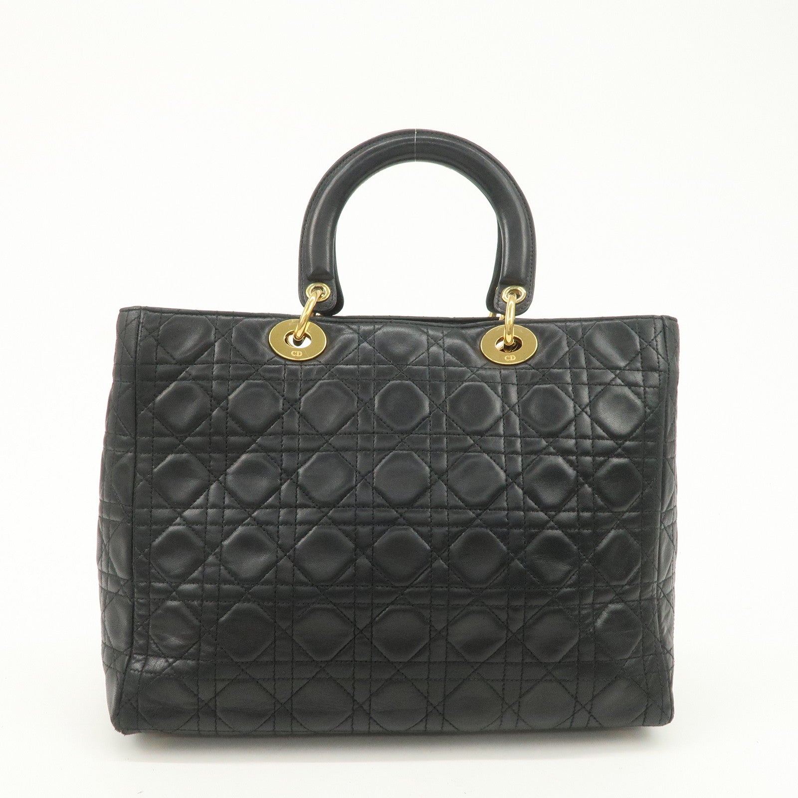 Christian Dior Canage Lady Dior Leather Large Hand Bag Tote Bag