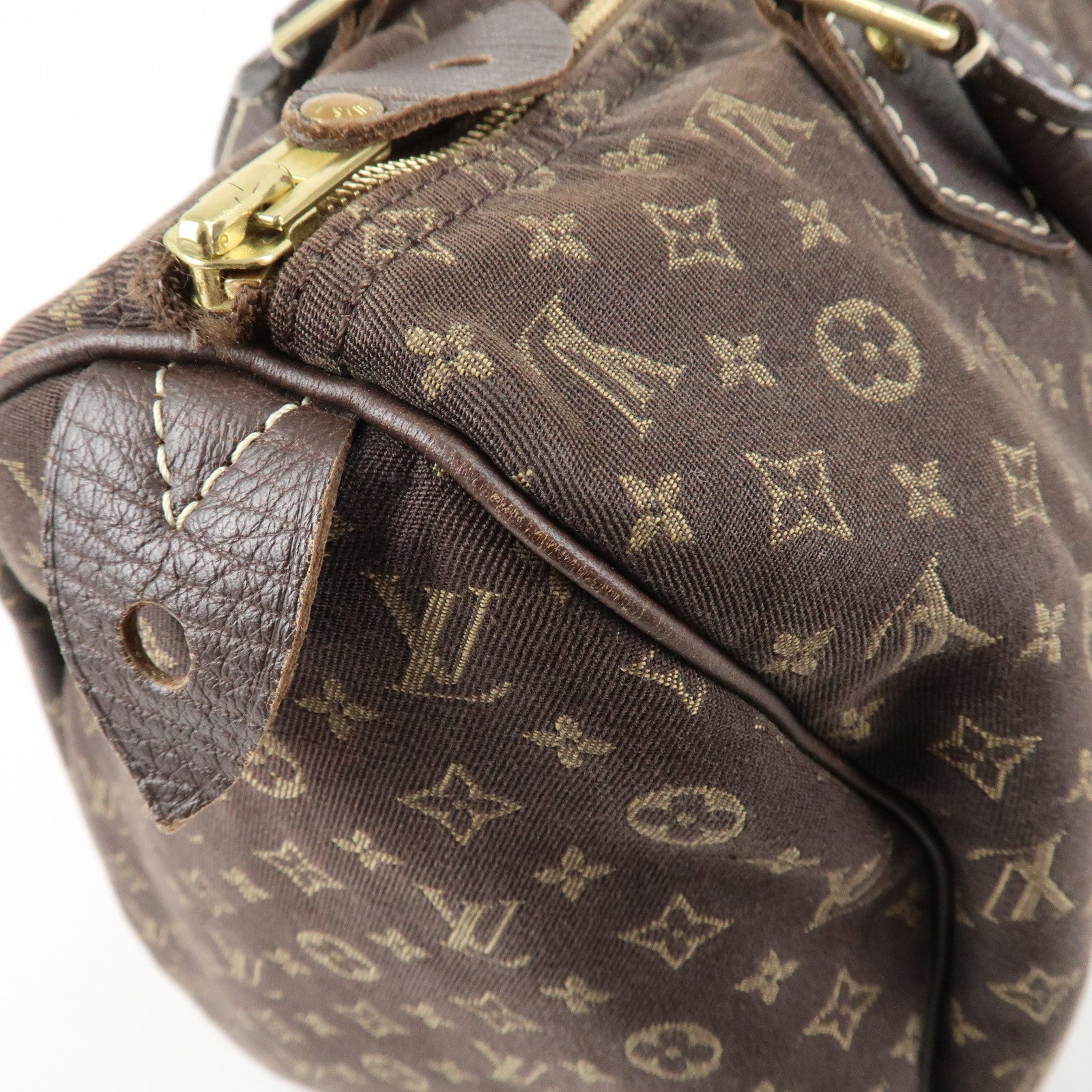 Louis Vuitton Monogram Mini Lin Speedy 30 Boston Bag Ebene M95224 Used