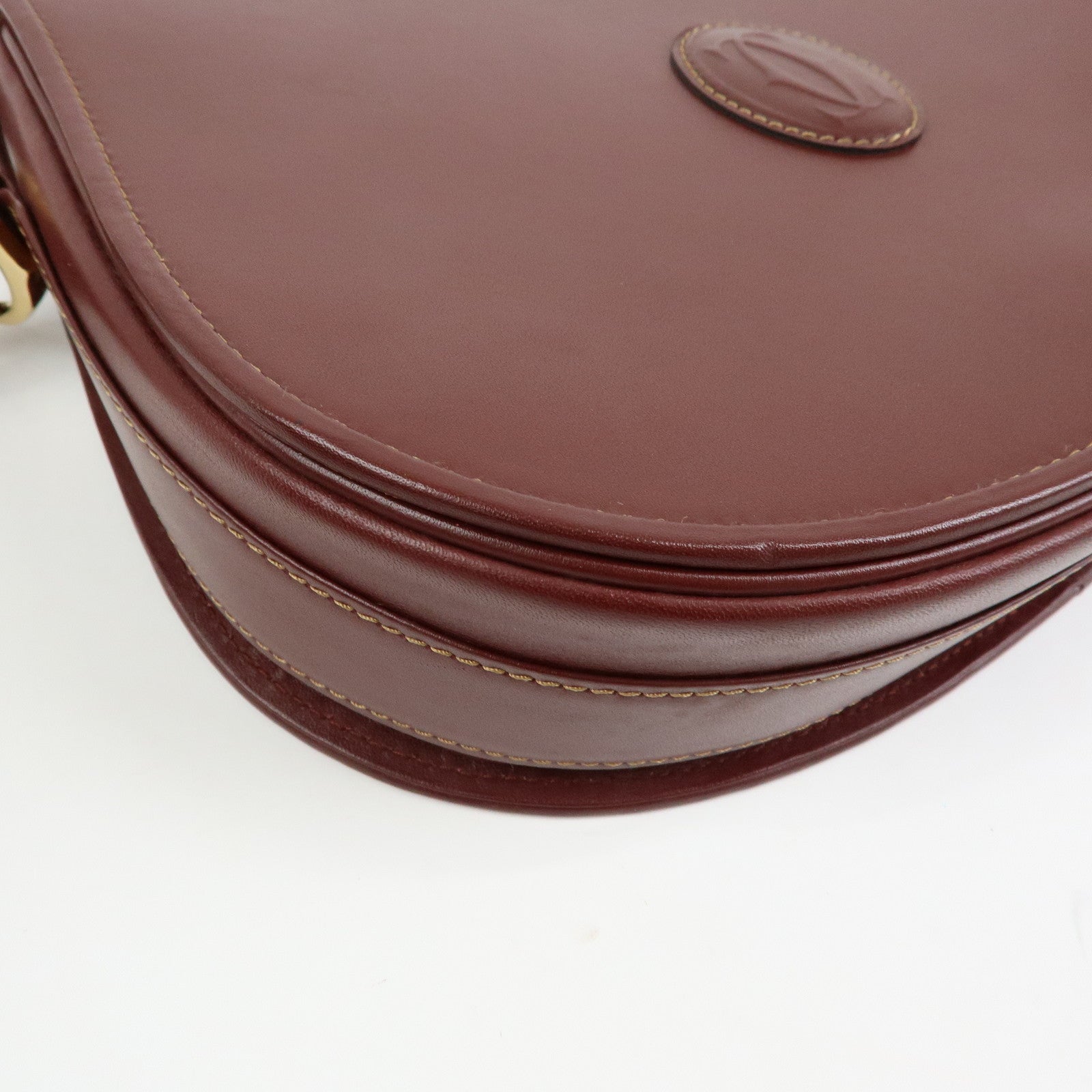 Cartier Must de Cartier Leather Shoulder Bag Crossbody Bag Bordeaux