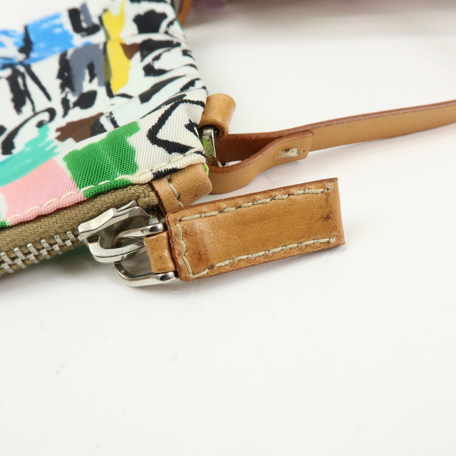 PRADA Venetian Print PVC Leather Tote Bag Clear Multicolor BR2515