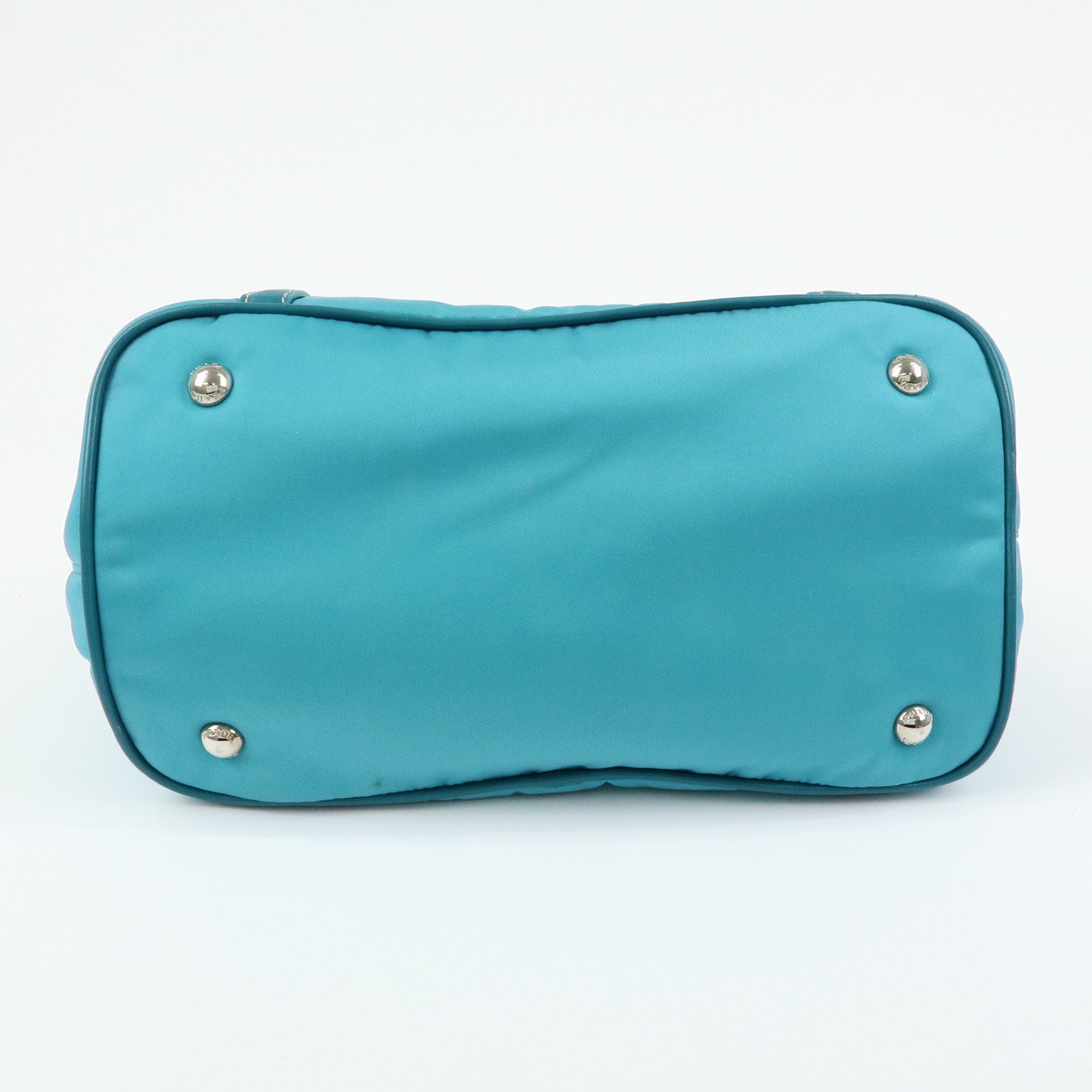 PRADA Nylon Leather 2Way Tote Hand Shoulder Bag Green BN1841