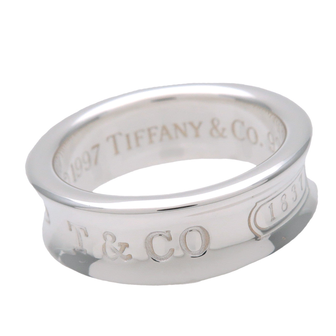 Tiffany & Co 1837 Narrow Ring SV925 Silver US6.5 EU53 HK14