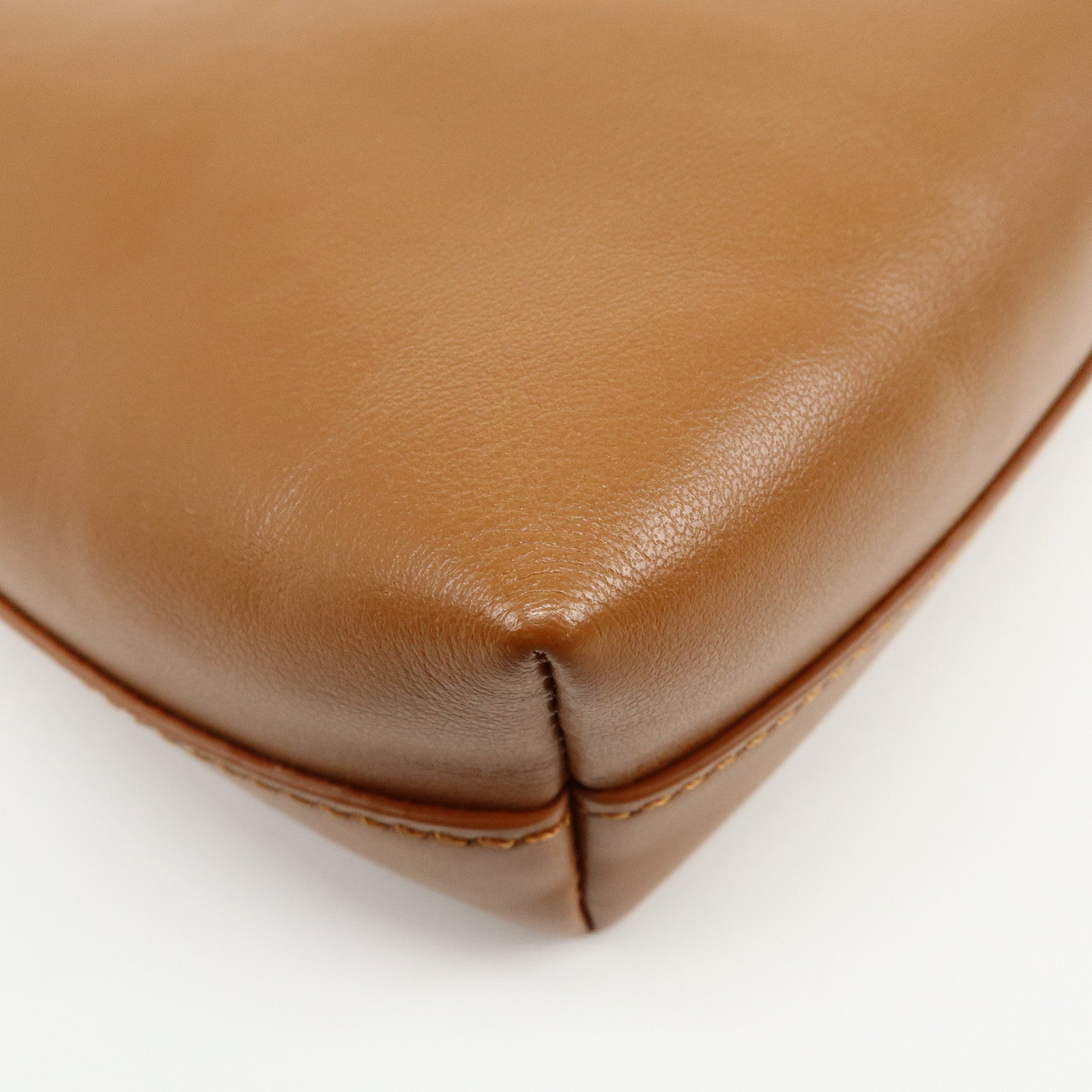 Chloe Micro Tote Bag Leather 2Way Bag Shoulder Bag Hand Bag Camel