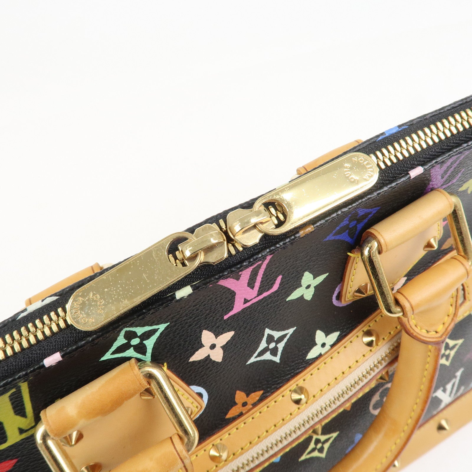 Louis Vuitton Monogram Multicolor Alma Hand Bag Noir M92646