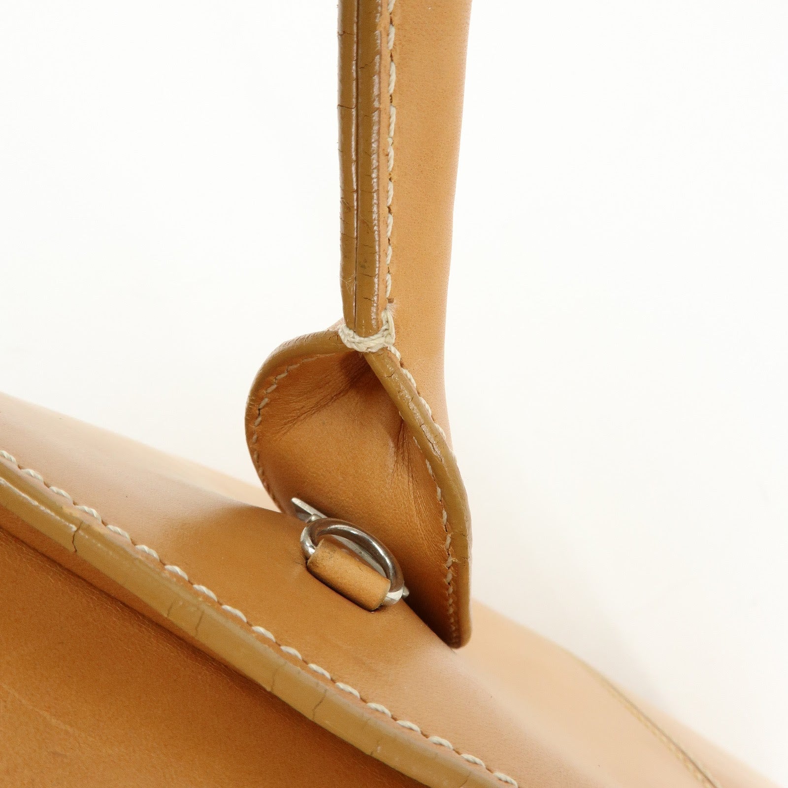 TOD'S Logo Leather 2Way Bag Tote Bag Shoulder Bag Camel