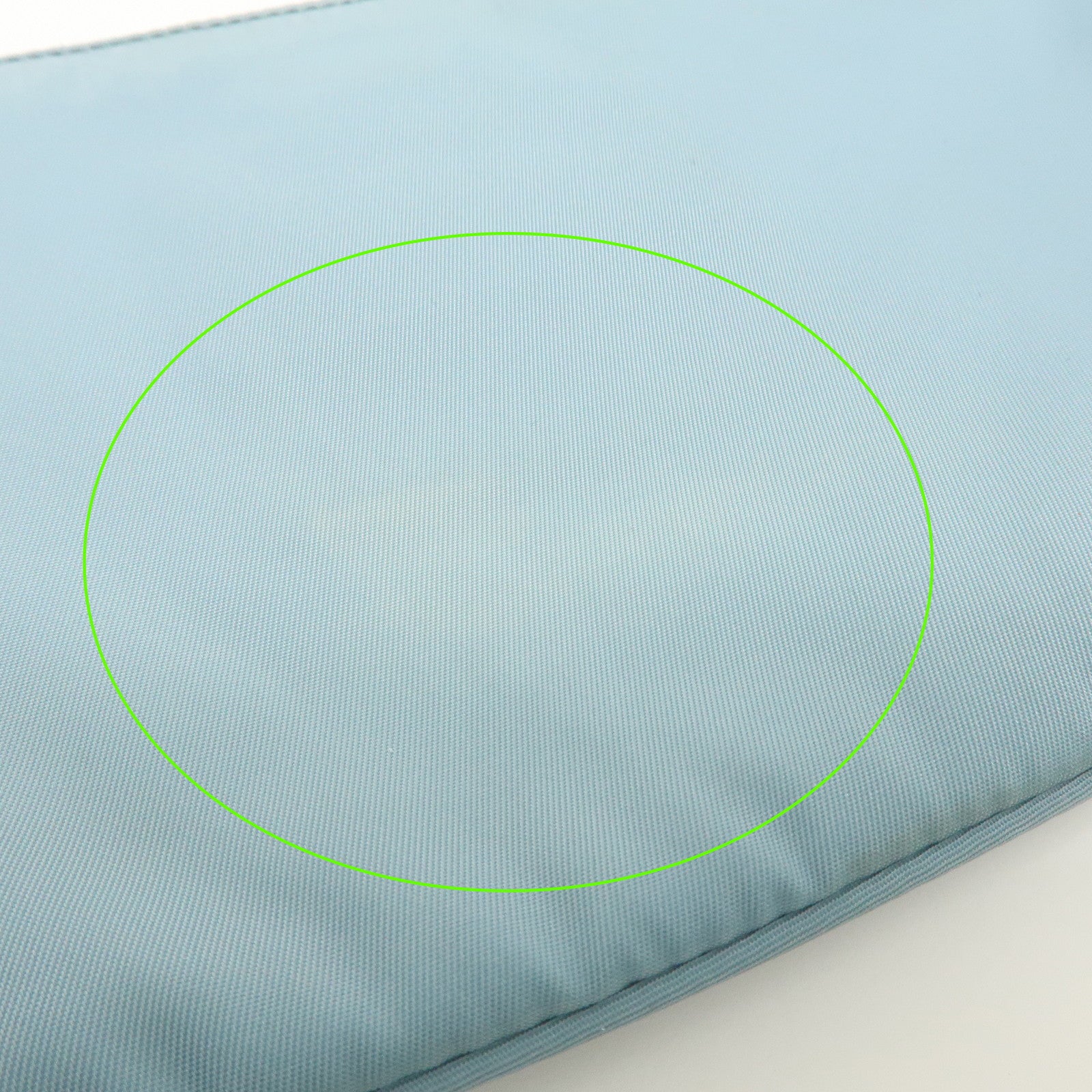 PRADA Triangle Logo TESSUTO IMPUNTU Nylon Pouch Light Blue 1NH545