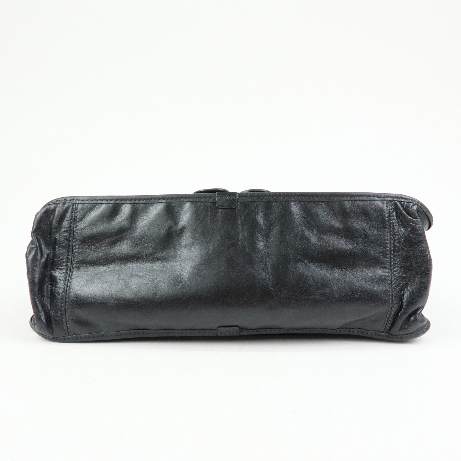 Chloe Bay Leather Hand Bag Tote Bag Black