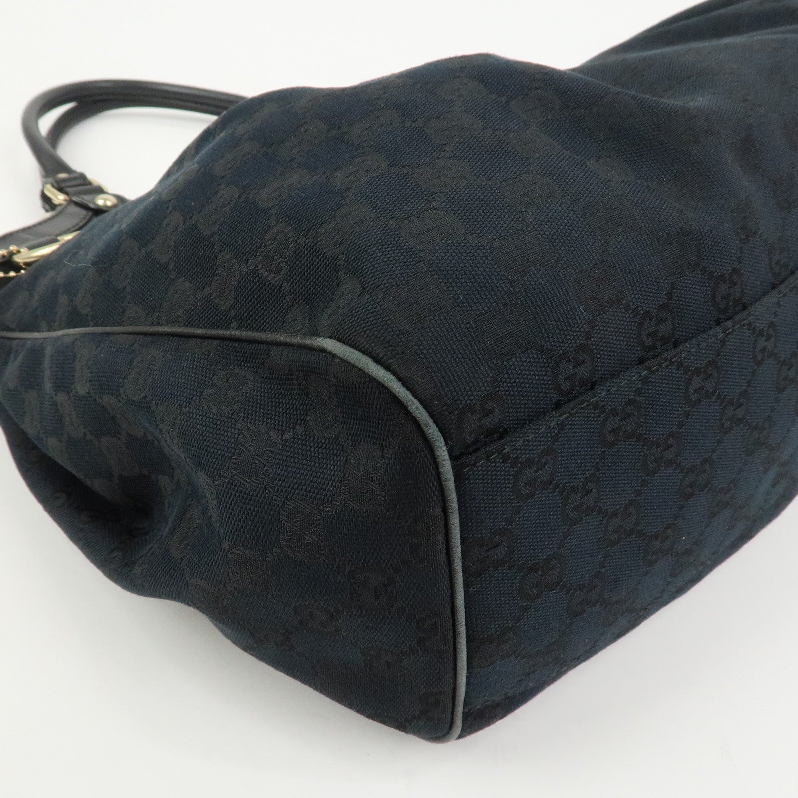 GUCCI Sukey Interlocking G GG Canvas Leather Shoulder Bag 211943