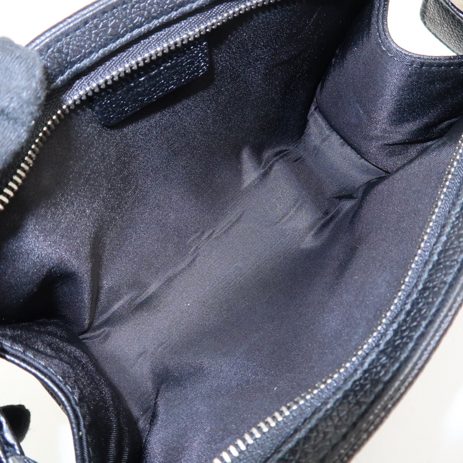 BVLGARI Logo PVC Leather Pouch Accessory Pouch Black