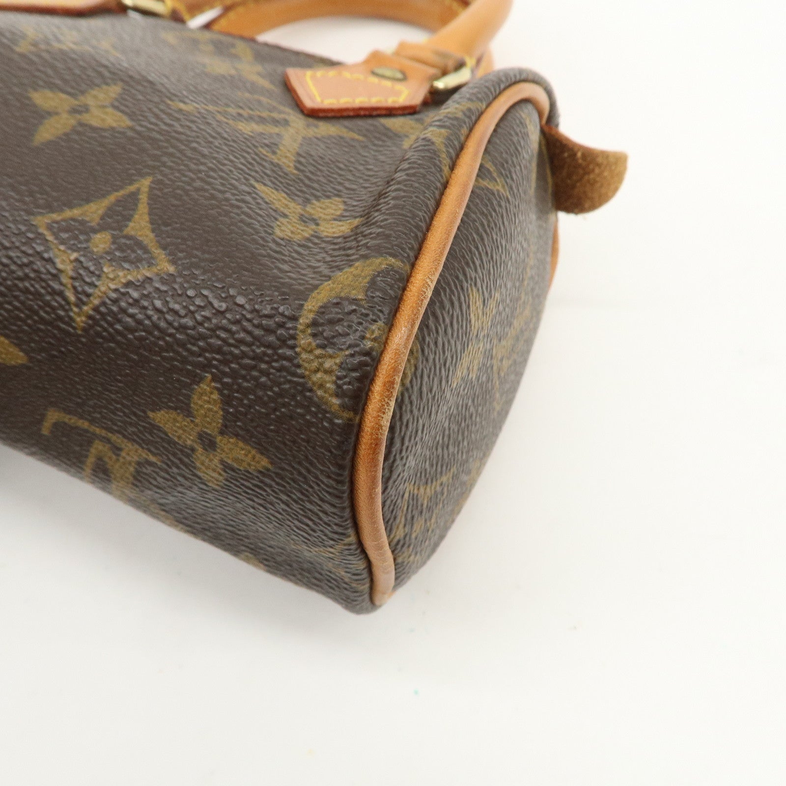 Louis Vuitton Monogram Mini Speedy Hand Bag & Strap Brown M41534