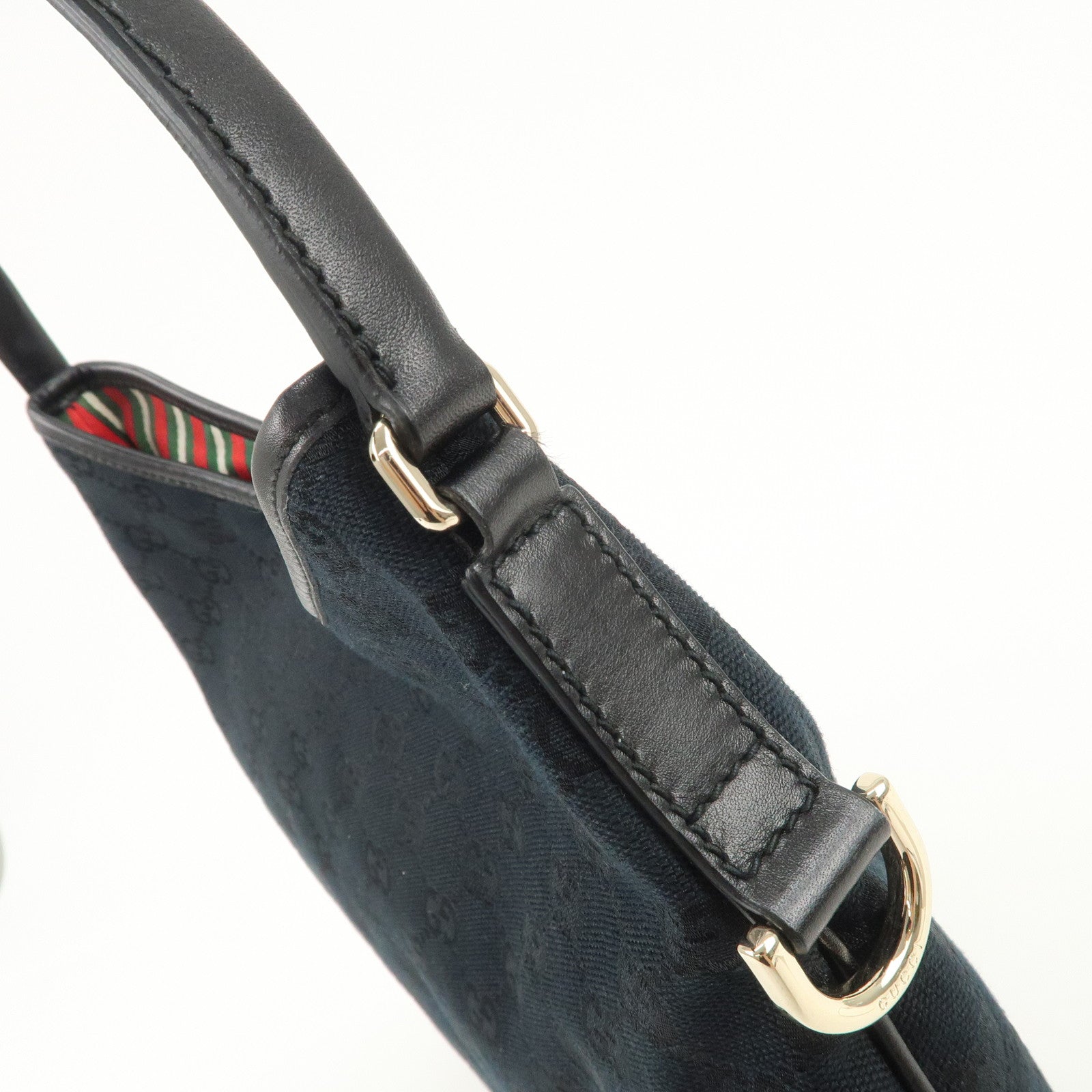 GUCCI Interlocking G GG Monogram Canvas Leather Shoulder Bag 169947