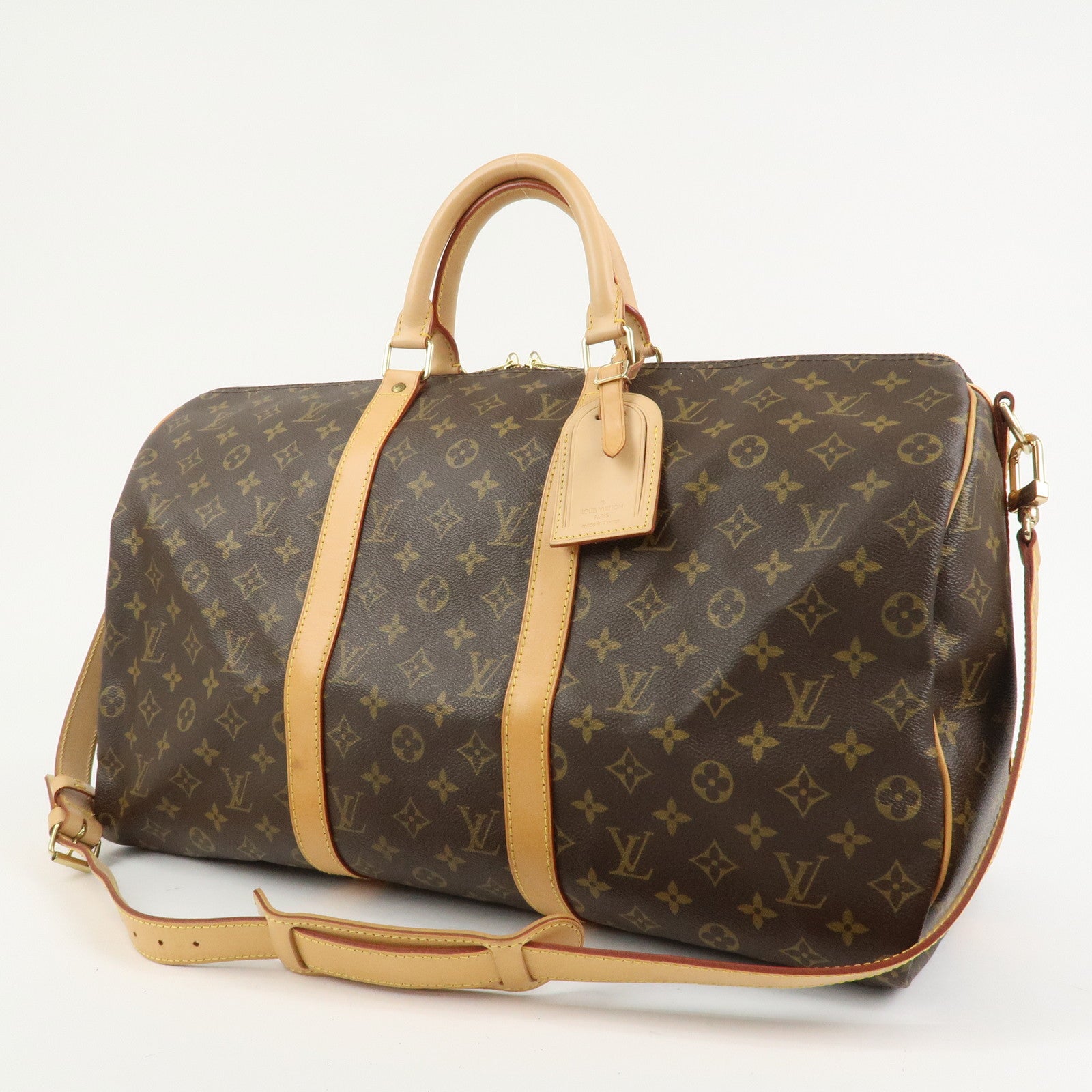Louis Vuitton Monogram Keep All 50 Bandouliere Boston Bag M41416