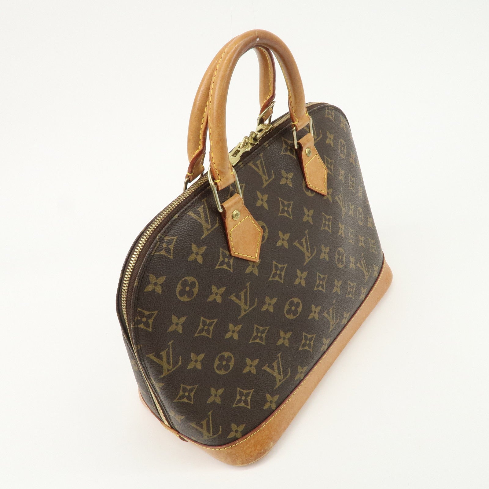 Louis Vuitton Monogram Alma PM Hand Bag Brown M51130 Used