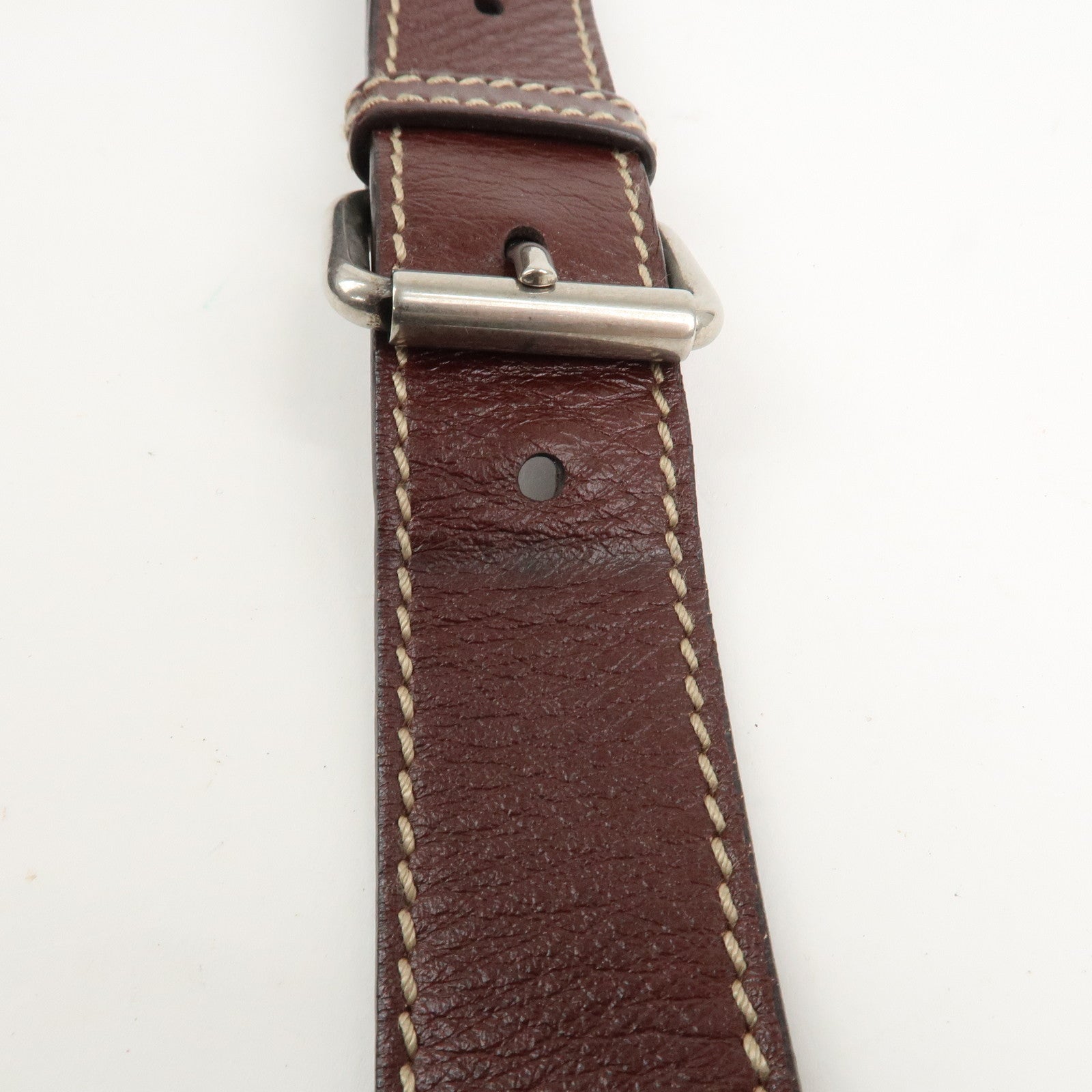 GUCCI Leather Shoulder Bag Crossbody Bag Bordeaux 190279 Used