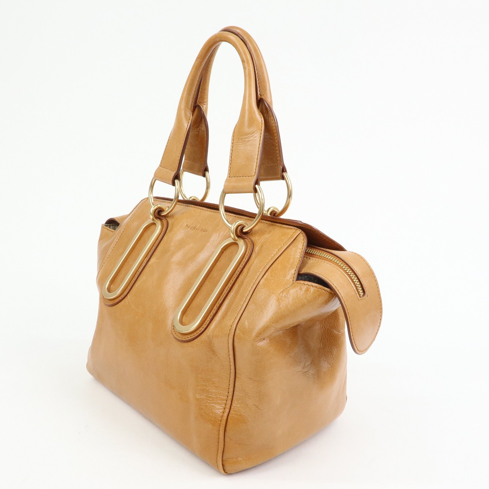 Chloe See by Chloe Page 2Way Bag Shoulder Bag Hand Bag Brown