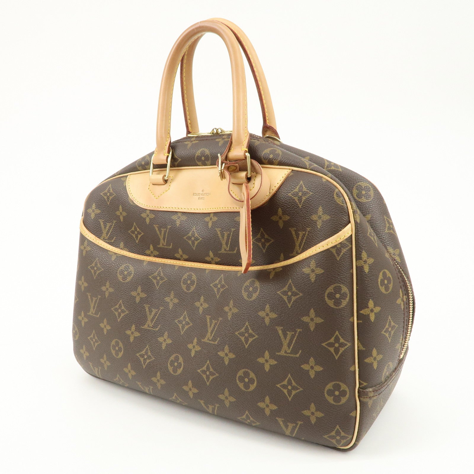 Louis Vuitton Monogram Deauville Hand Bag Brown M47270 Used