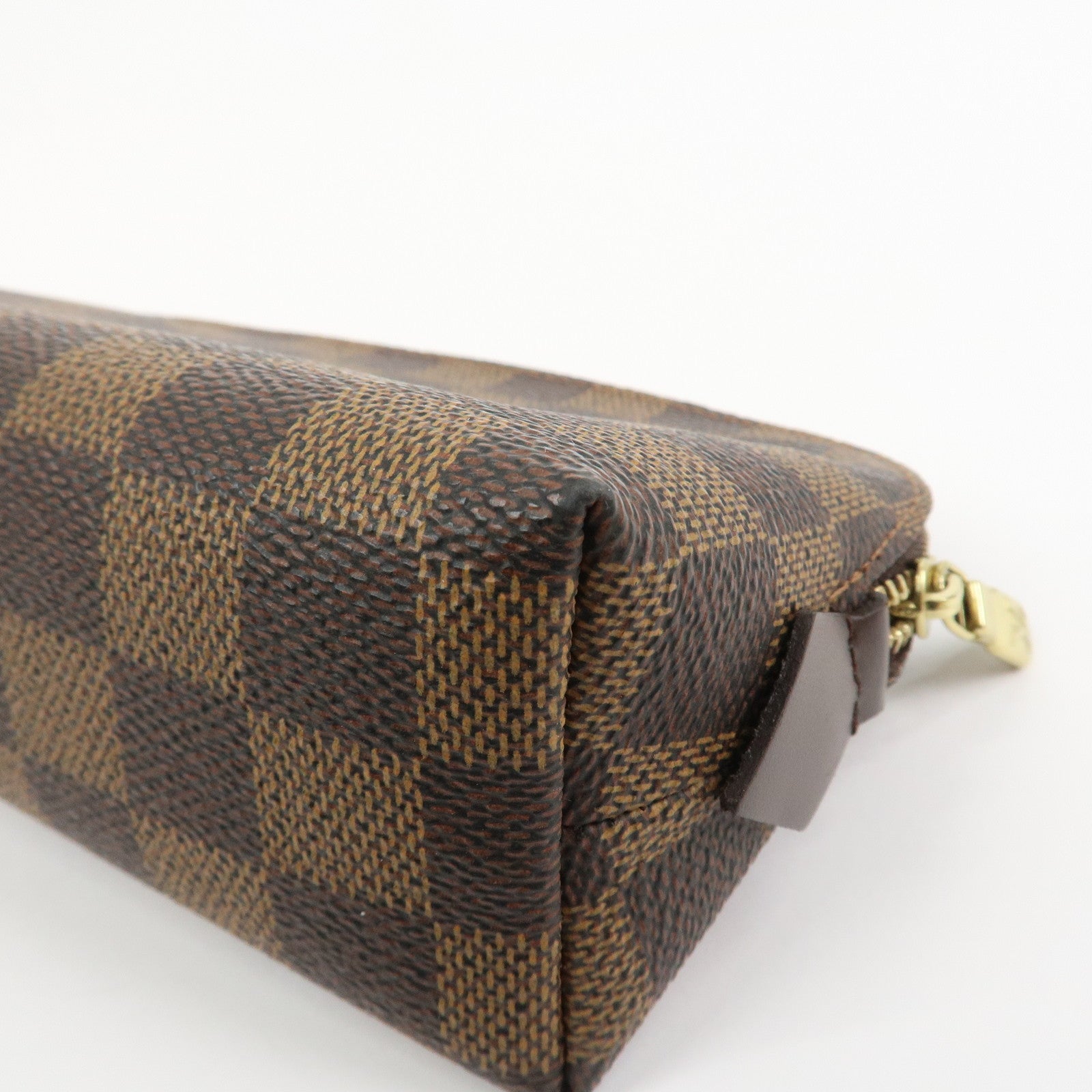Louis Vuitton Damier Pochette Cosmetic PM Pouch Brown N47516
