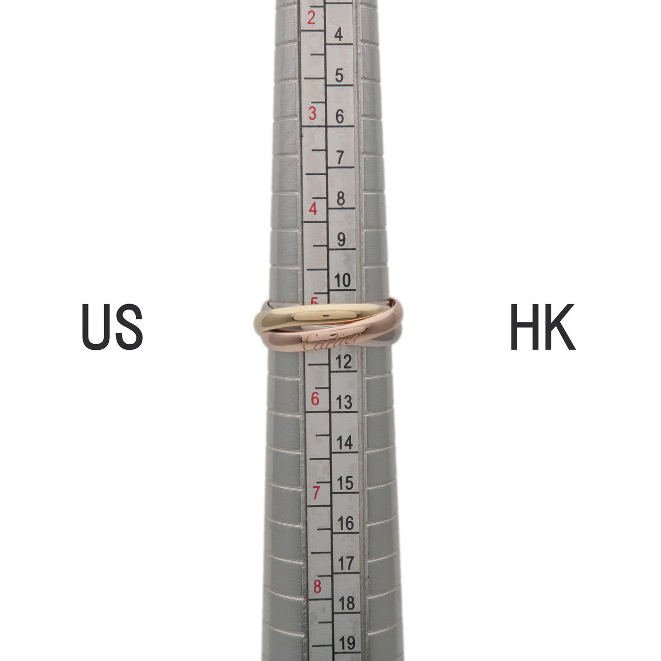 Cartier Trinity Ring SM K18 750YG/PG/WG US5 EU49 HK11