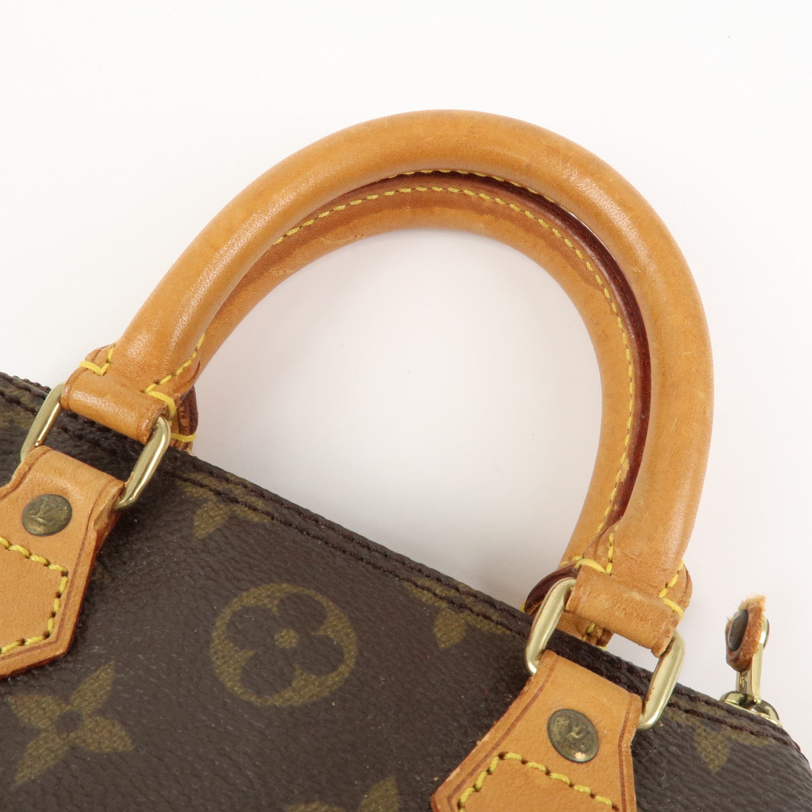 Louis Vuitton Monogram Mini Speedy Hand Bag Boston Bag Brown M41534
