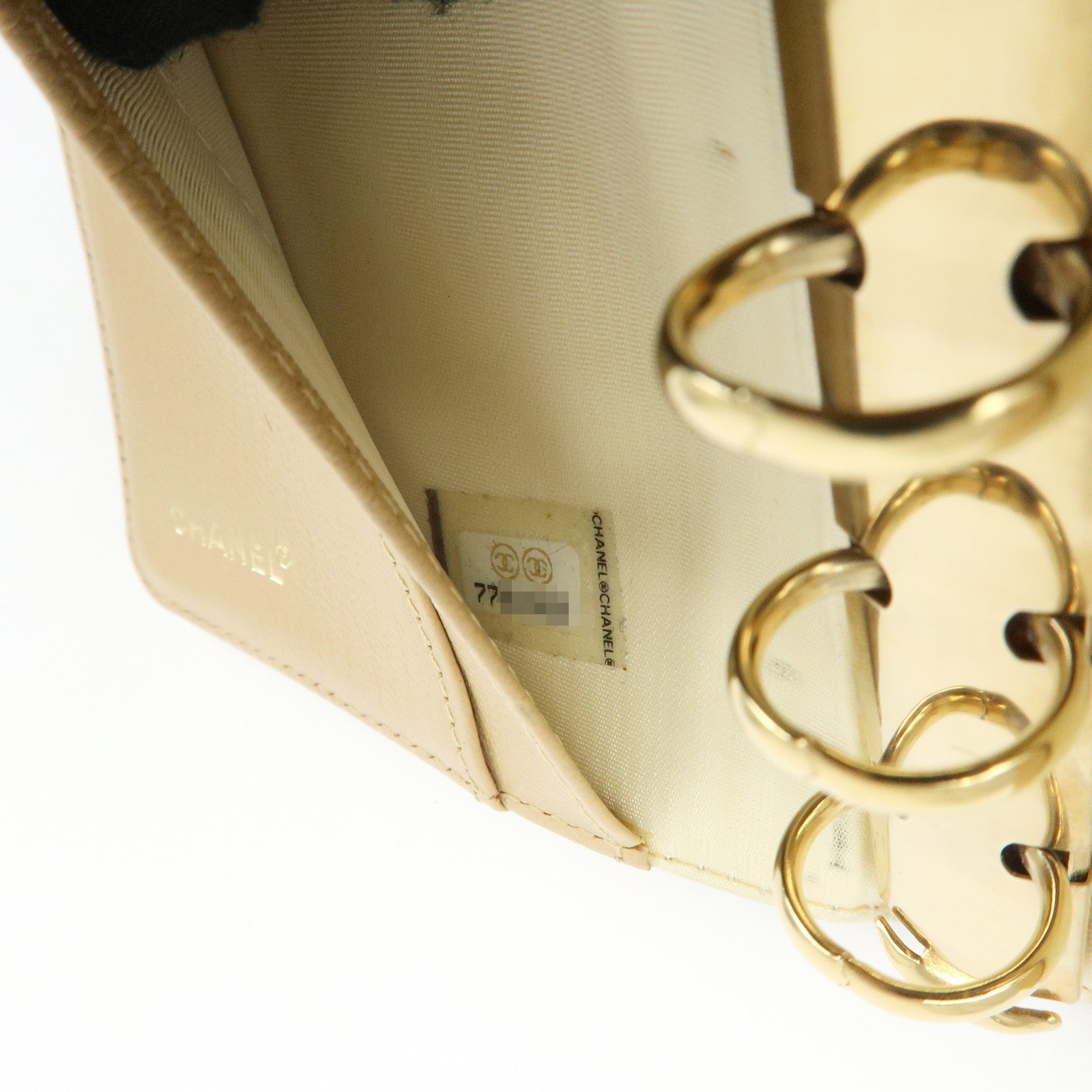 CHANEL COCO Mark Calf Skin Agenda Cover Planner Cover Beige