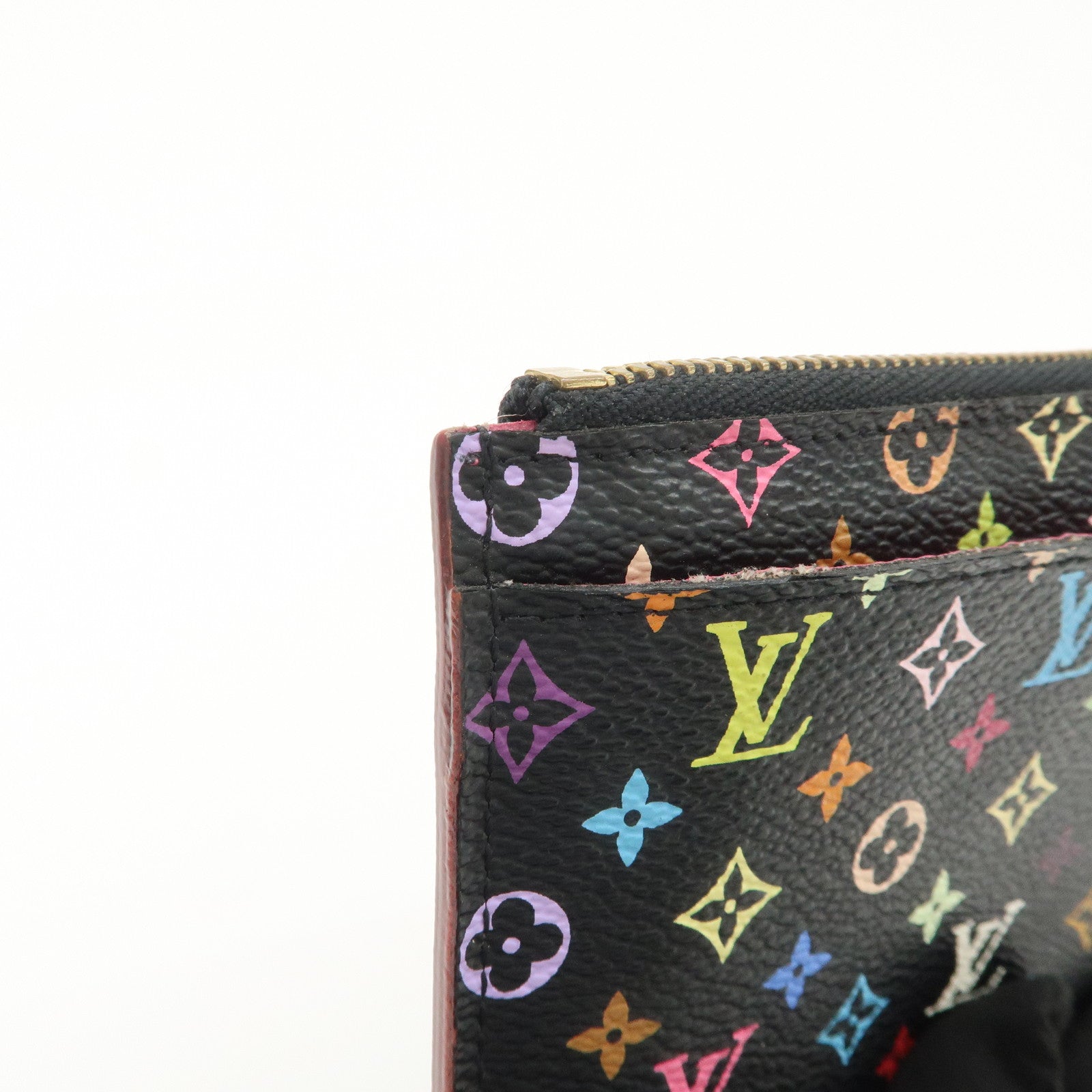 Louis Vuitton Monogram Multicolor Pochette Cles Coin Case Noir M93735
