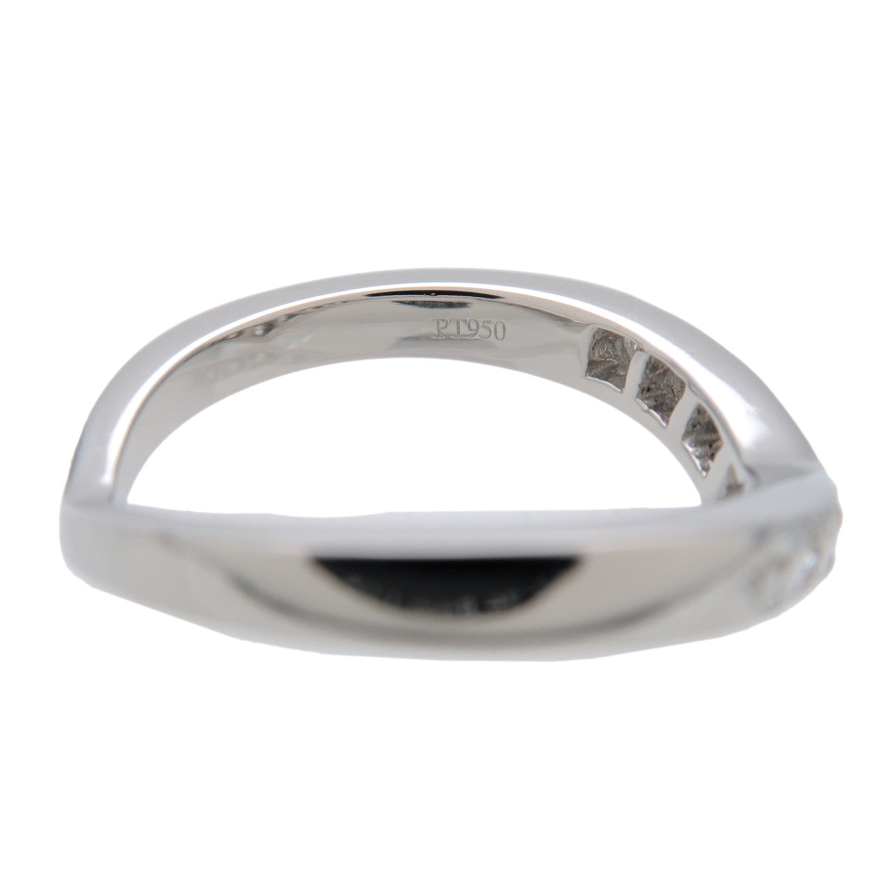 Tiffany & Co V Band Diamond Ring PT950 Platinum US6.5 EU53 HK13