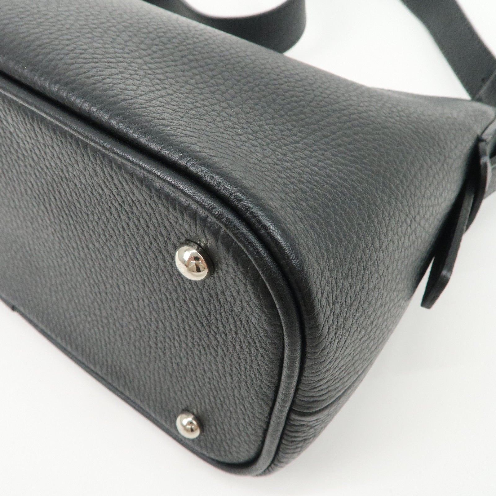 BURBERRY Leather Shoulder Bag Nova Plaid Black