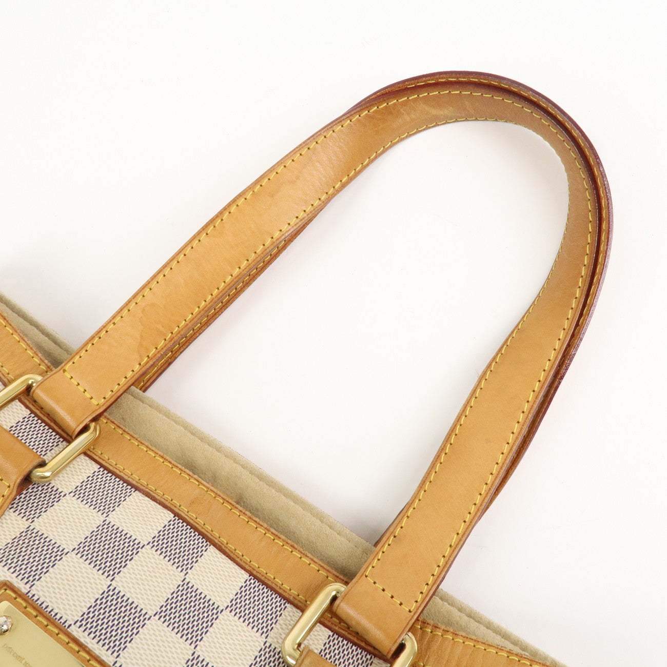 Louis Vuitton Damier Azur Hampstead MM Canvas Hand Bag N51206 Used