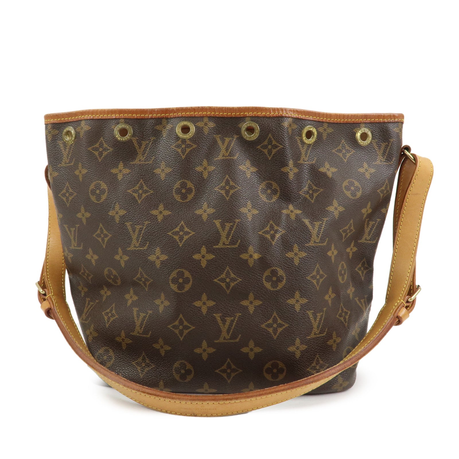 Louis Vuitton Monogram Canvas Petit Noe Shoulder Bag Brown M42226