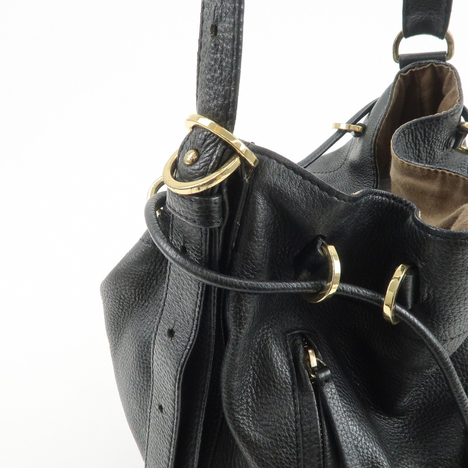 Chloe Vicki Leather Shoulder Bag Hand Bag Black