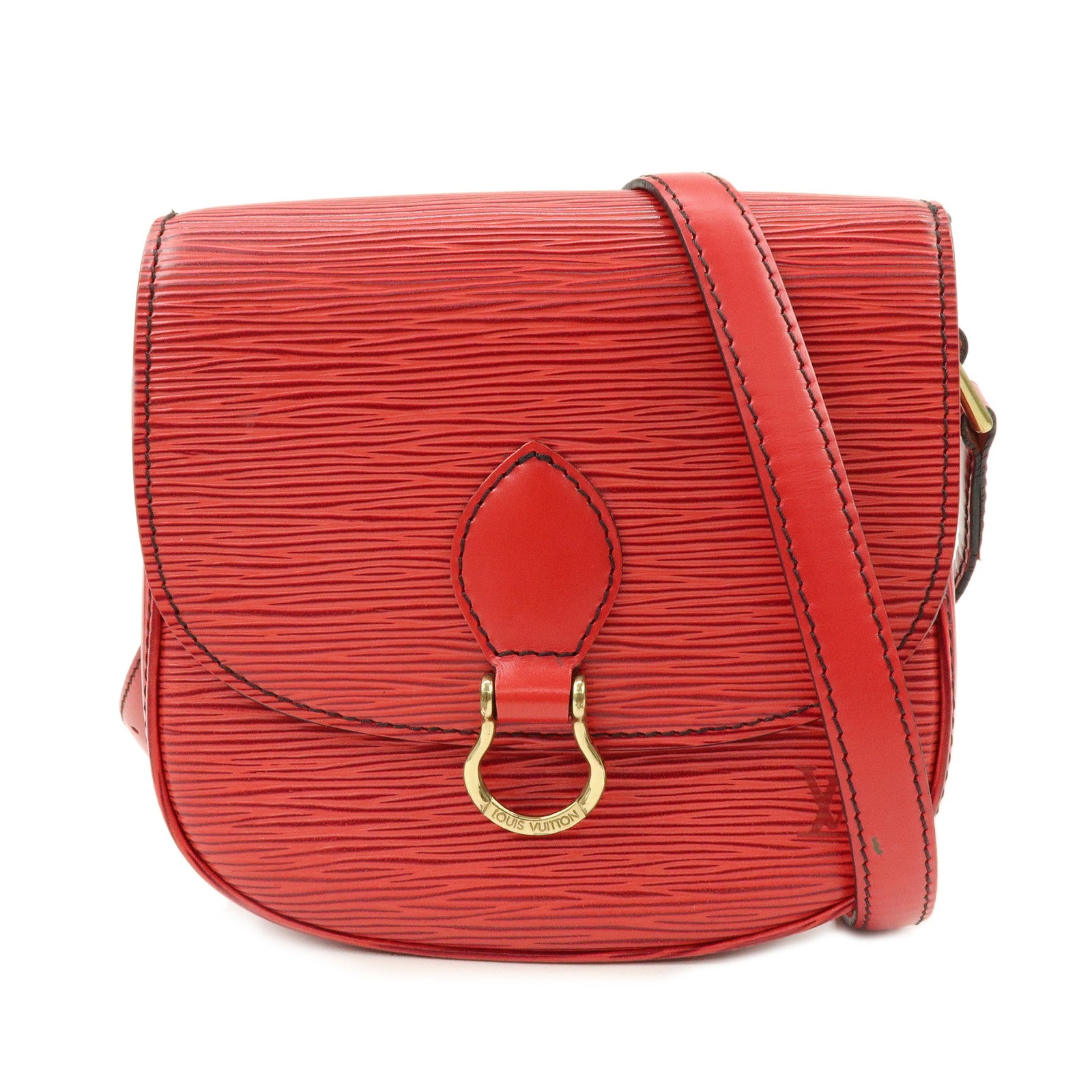 Louis Vuitton Epi Leather Mini Saint Cloud Shoulder Bag Red M52217