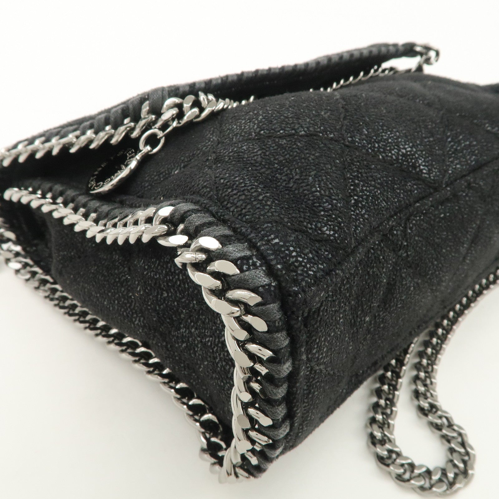 STELLA MCCARTNEY Falabella Quilting 2Way Hand Shoulder Bag Black
