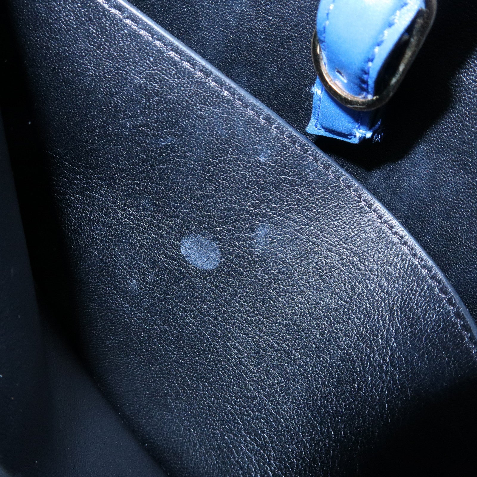 LOEWE Joyce Calf Leather Shoulder Bag Crossbody Bag Blue