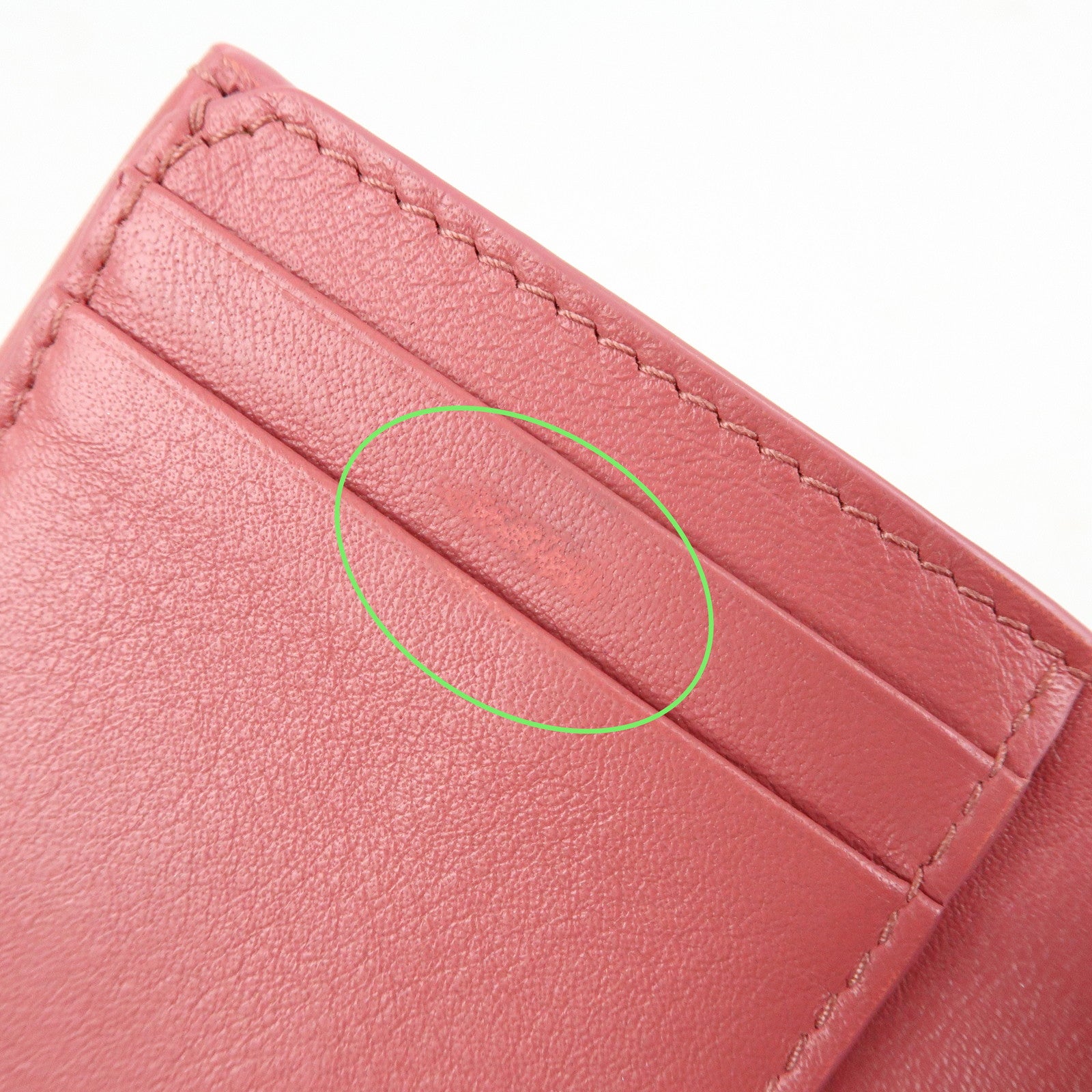 Christian Dior Cannage Patent Leather Bi-fold Compact Wallet Pink