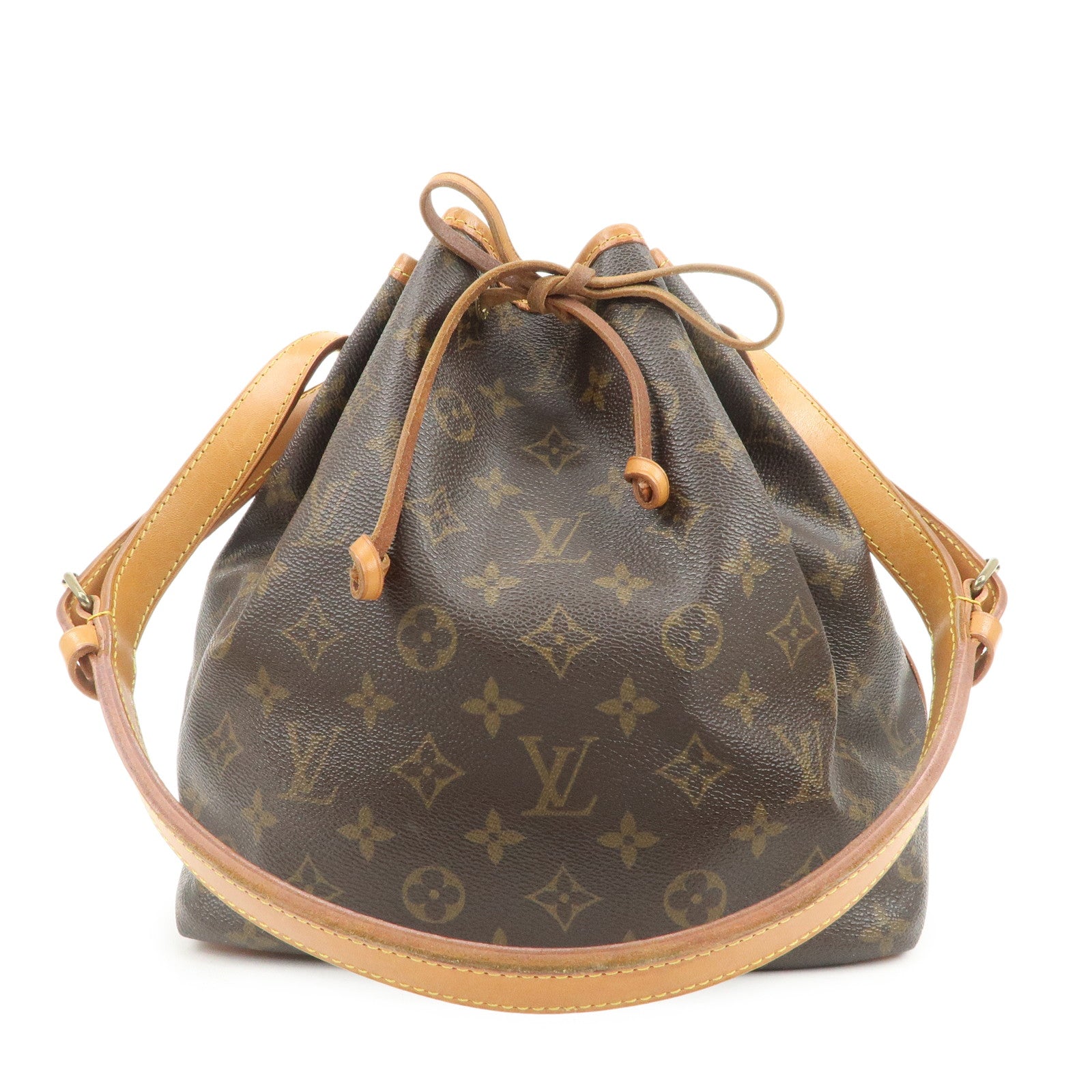 Louis Vuitton Monogram Petit Noe Shoulder Bag Brown M42226