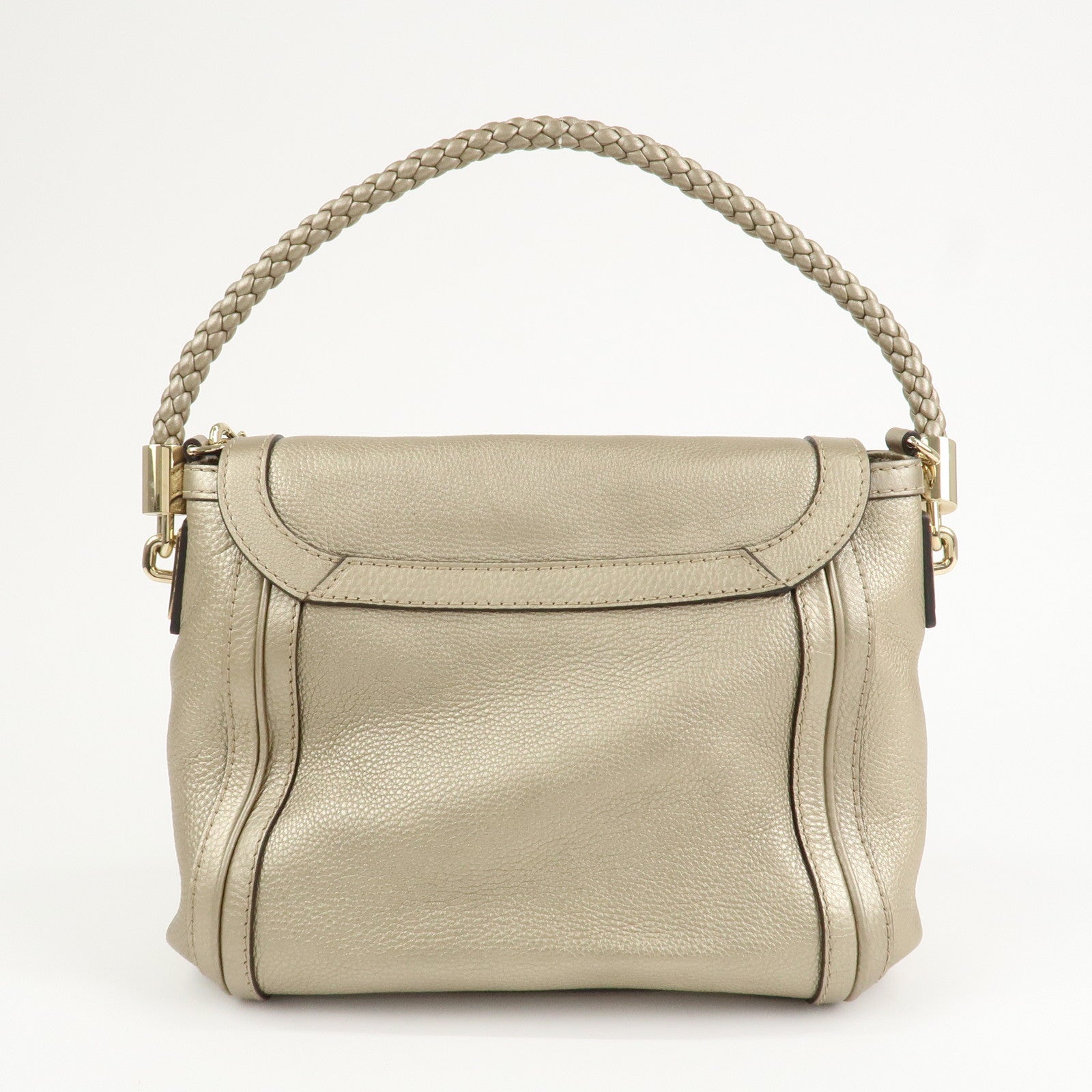 GUCCI Bamboo Leather Bella 2Way Shoulder Bag Hand Bag Gold 282301