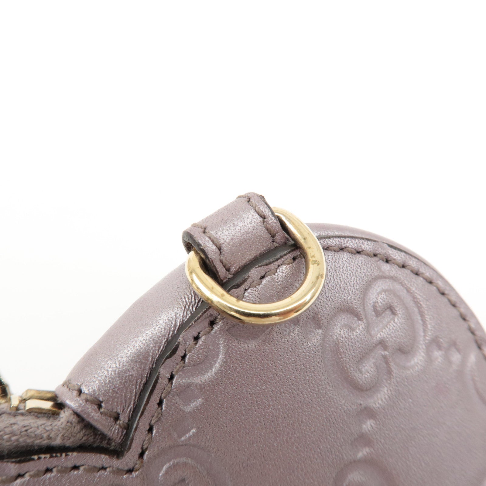 GUCCI Lovely Heart Guccissima Leather Coin Case Light Purple 152615 Used