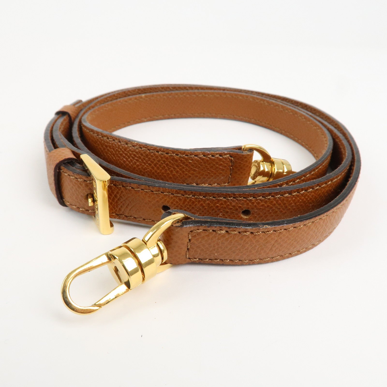 BVLGARI Bvlgari Bvlgari  Leather 2Way Bag Hand Bag Brown Gold Hardware Used