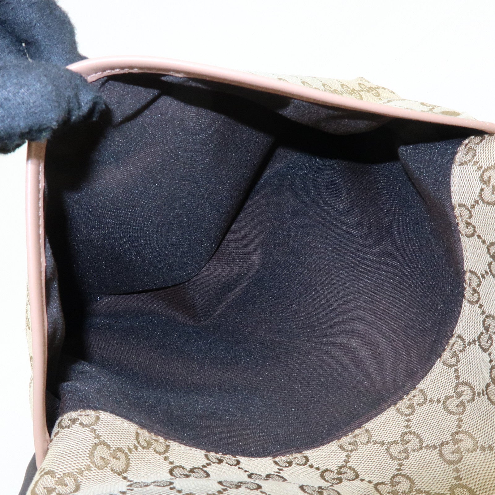 GUCCI GG Canvas Leather Shoulder Crossbody Bag Beige Pink 388924