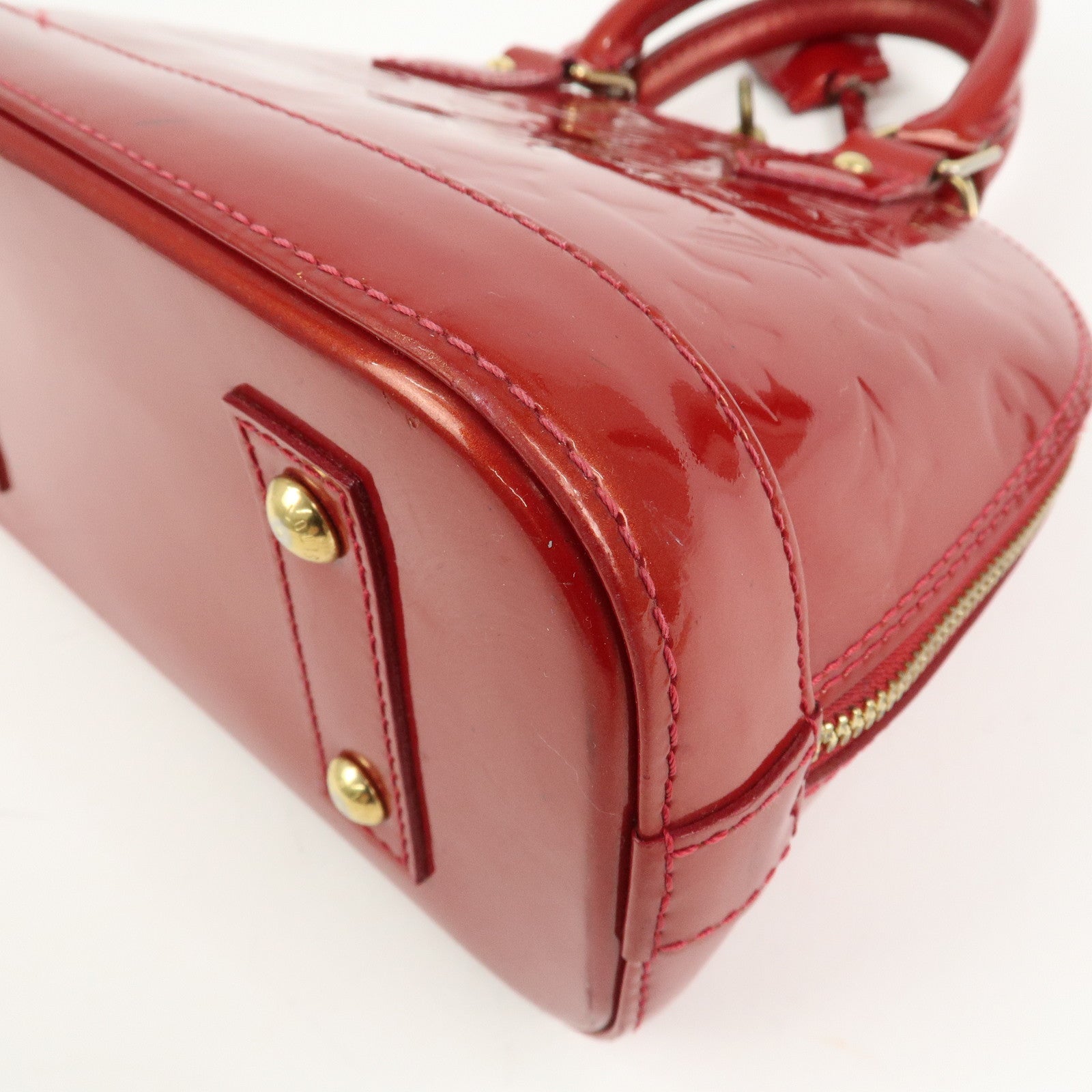 Louis Vuitton Monogram Vernis Alma BB 2Way Bag Red M91606