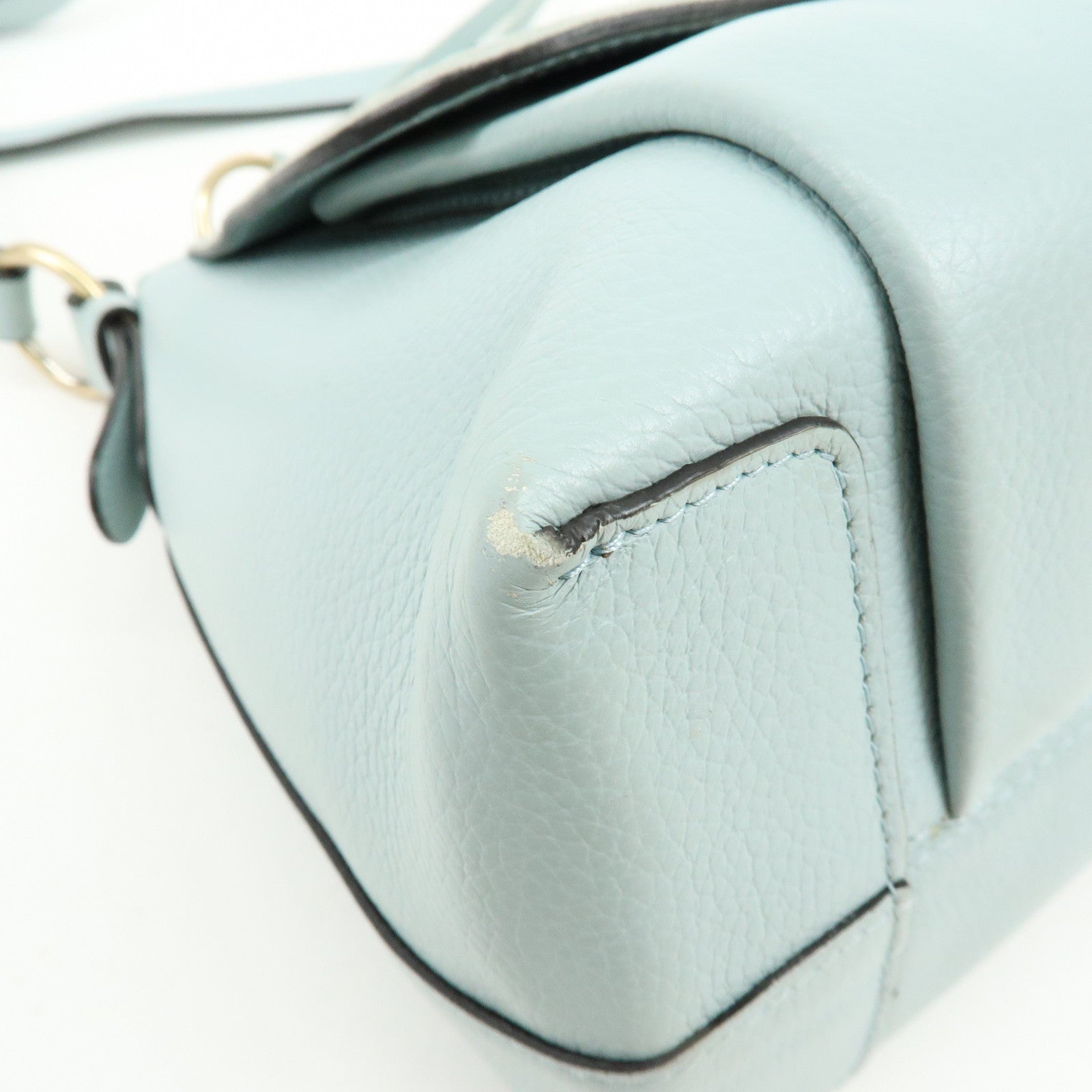 Chloe See By Chloe Leather 2Way Bag Shoulder Bag Light Blue