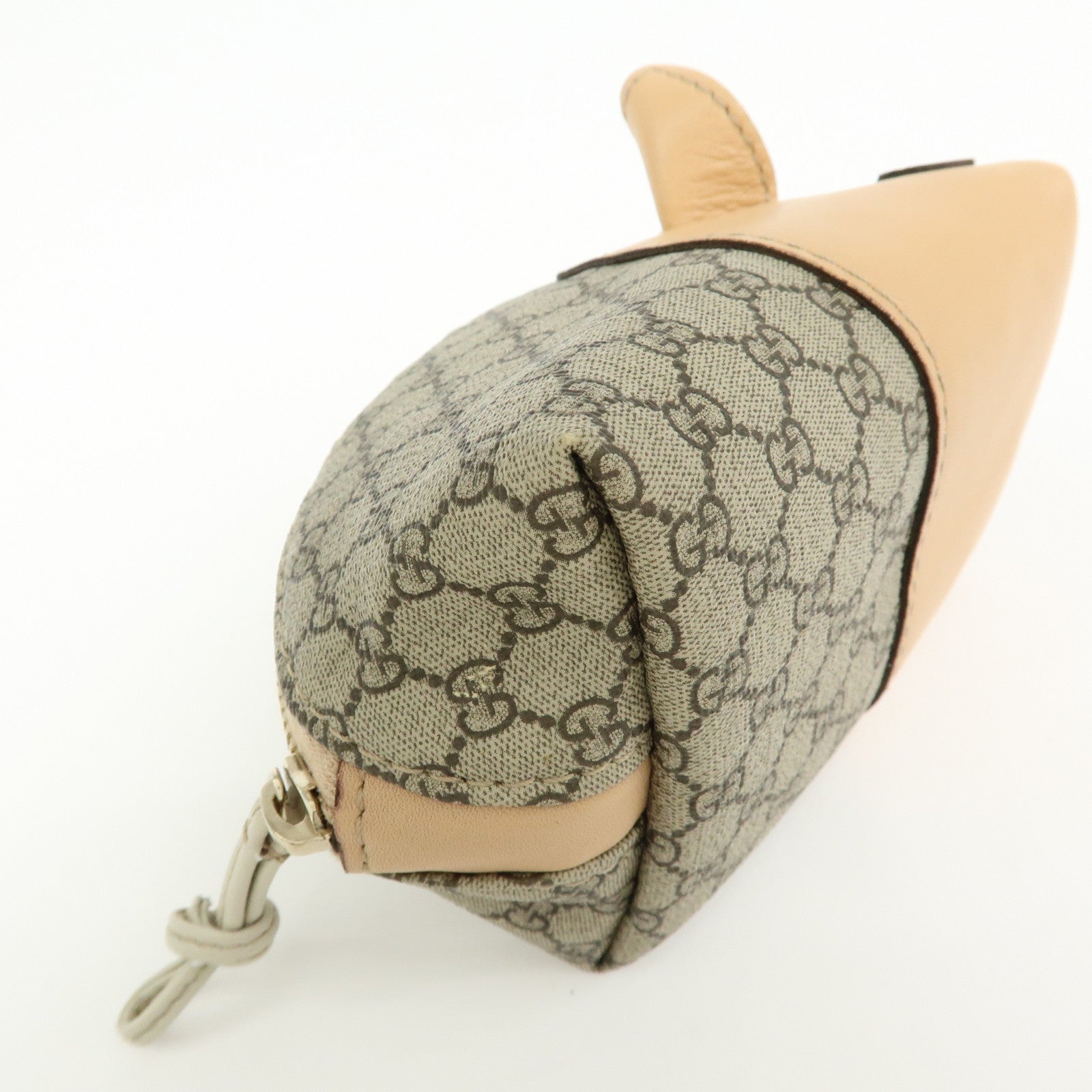 GUCCI GG Supreme Leather Pig Coin Case Purse Zoo Series 256866