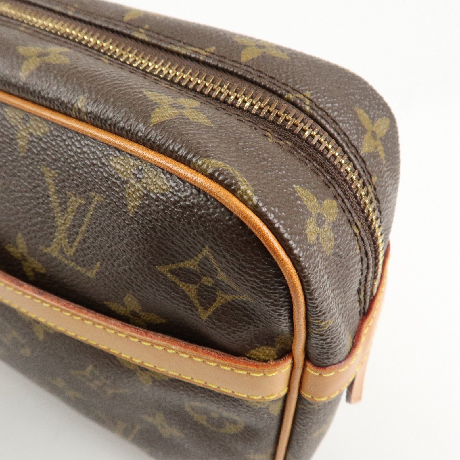 Louis Vuitton Monogram Compiegne 28 Pouch Clutch Bag Brown M51845 Used