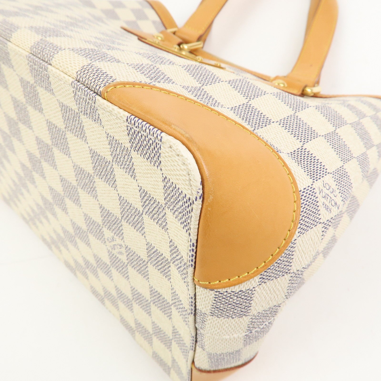 Louis Vuitton Damier Azur Hampstead PM Hand Bag Ivory N51207