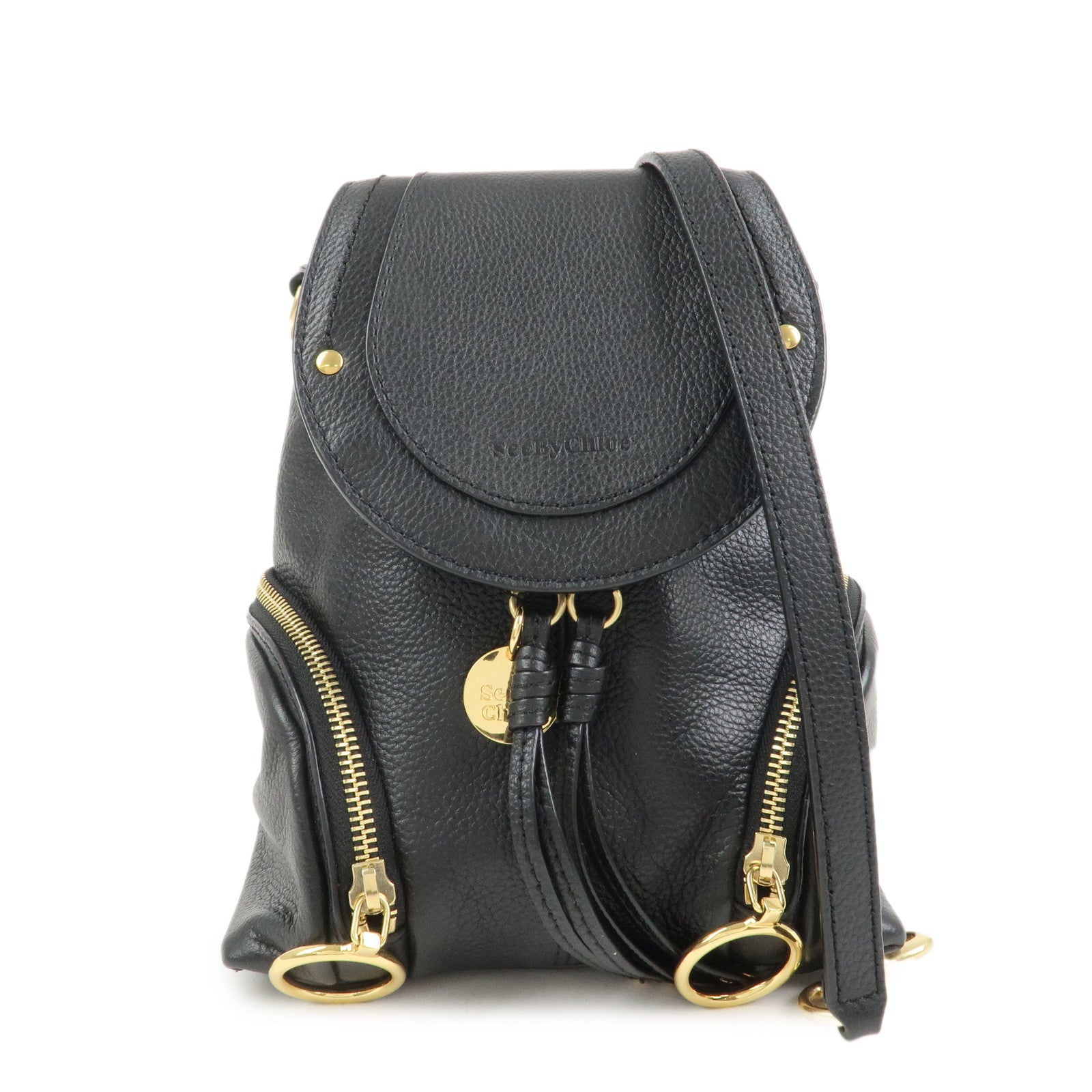 Chloe See by Chloe Olga Logo Leather 2Way Bag Backpack Hand Bag