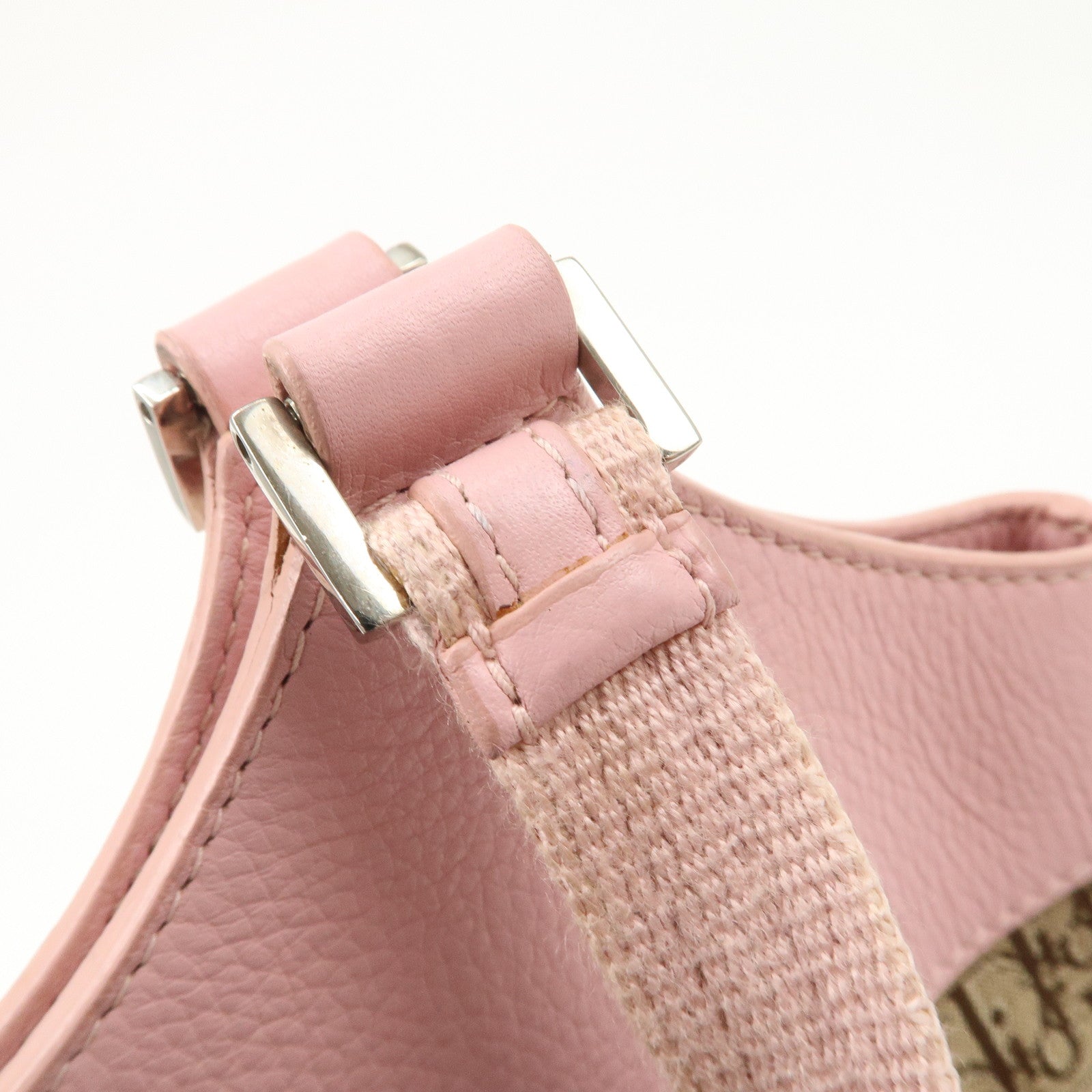 Christian Dior Trotter Street Chic Canvas Tote Bag Beige Pink